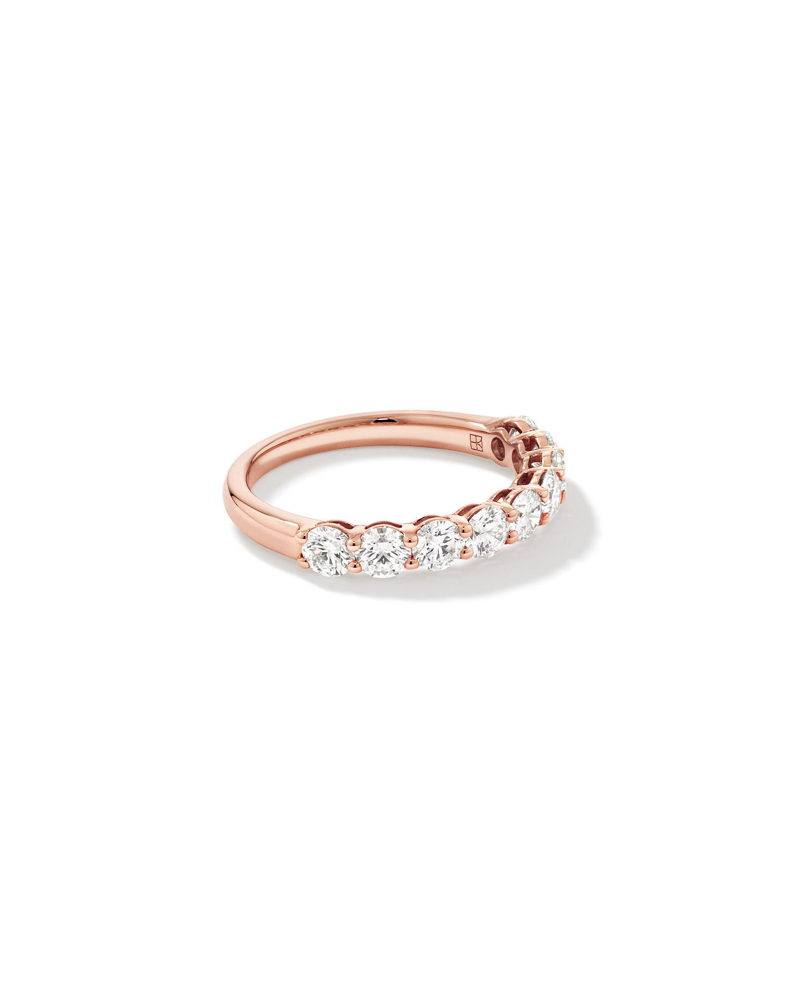 1.30 Carat TW Round Brilliant Laboratory-Grown Diamond Wedding Ring in 14kt Rose Gold