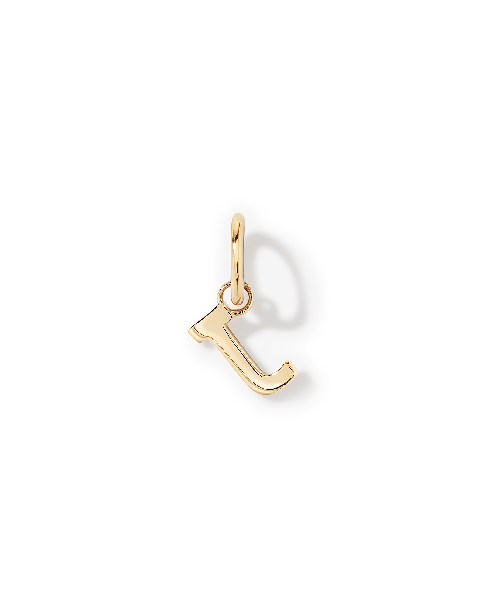 Letter J Initial Pendant in 10kt Yellow Gold