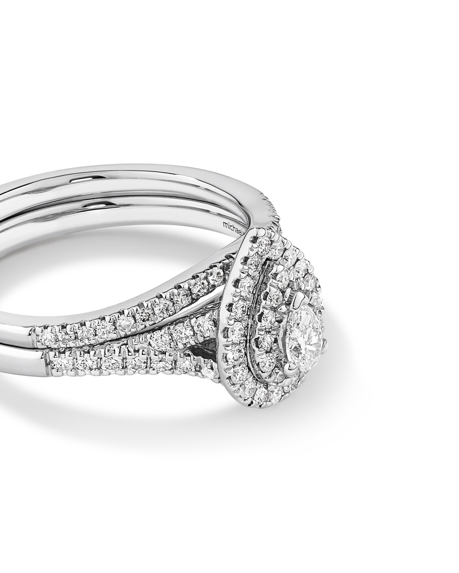Ensemble de mariée avec 0,60 carat TW de diamants en or blanc 14kt