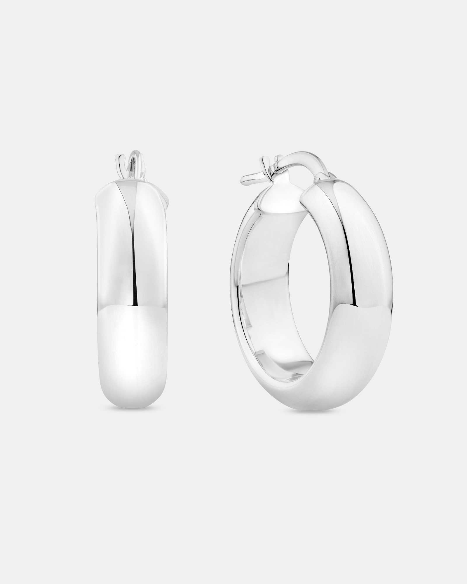 Boucles d'oreilles créoles de 15mm en argent sterling