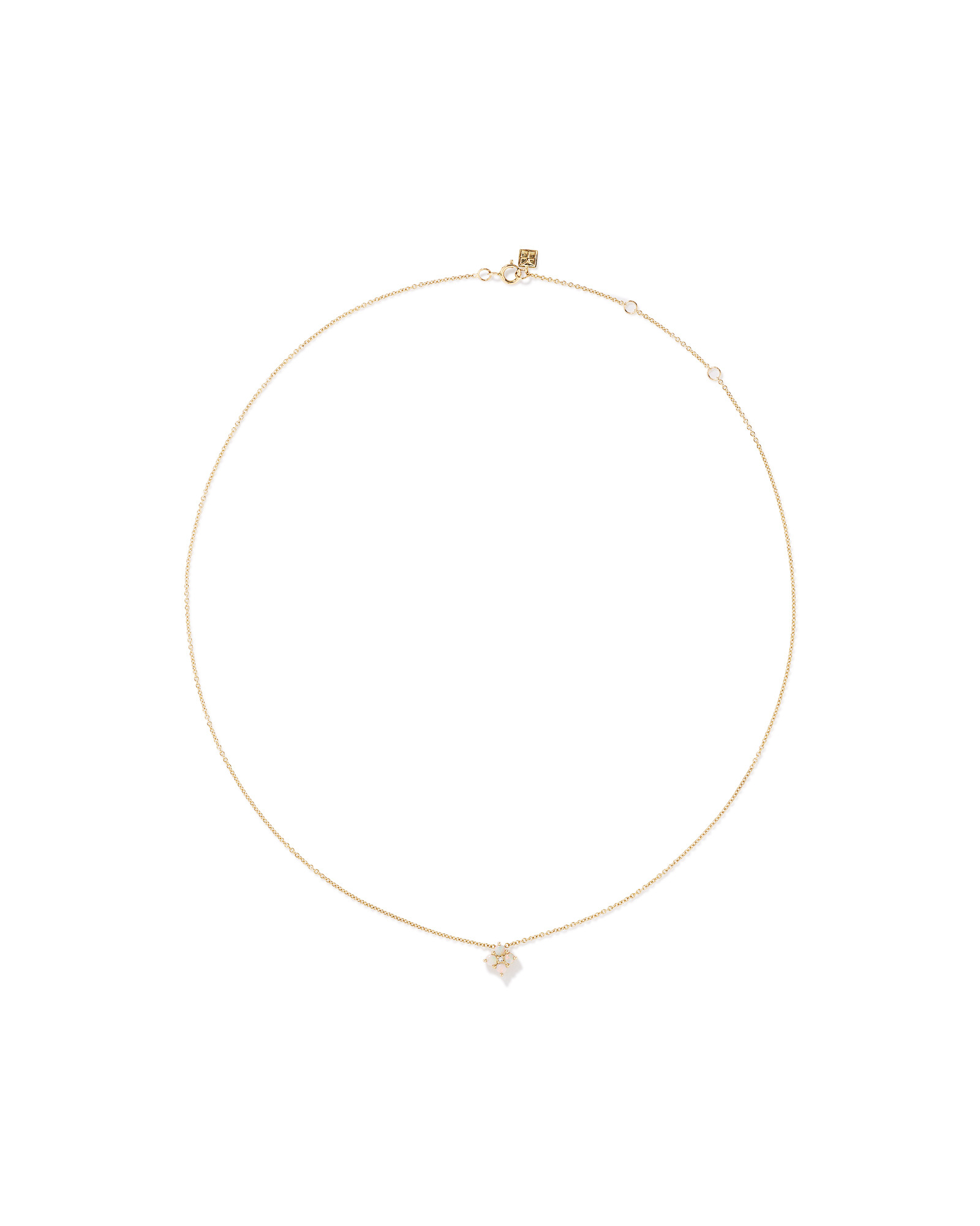 Australian Opal & Diamond Accent Necklace in 10kt Yellow Gold