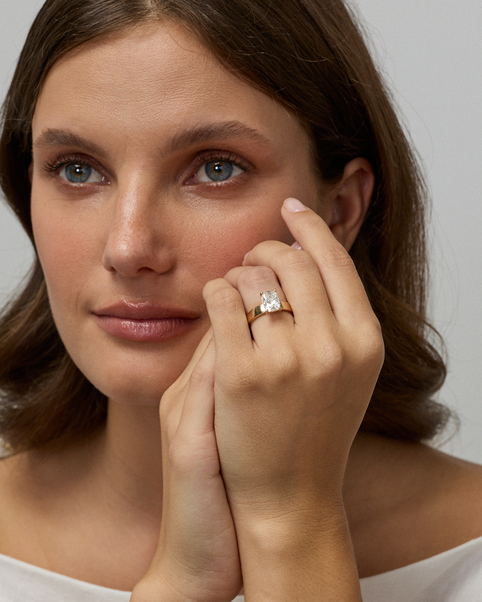 2.00 Carat TW Elongated Cushion Laboratory-Grown Diamond Solitaire Ring in 14kt Yellow Gold