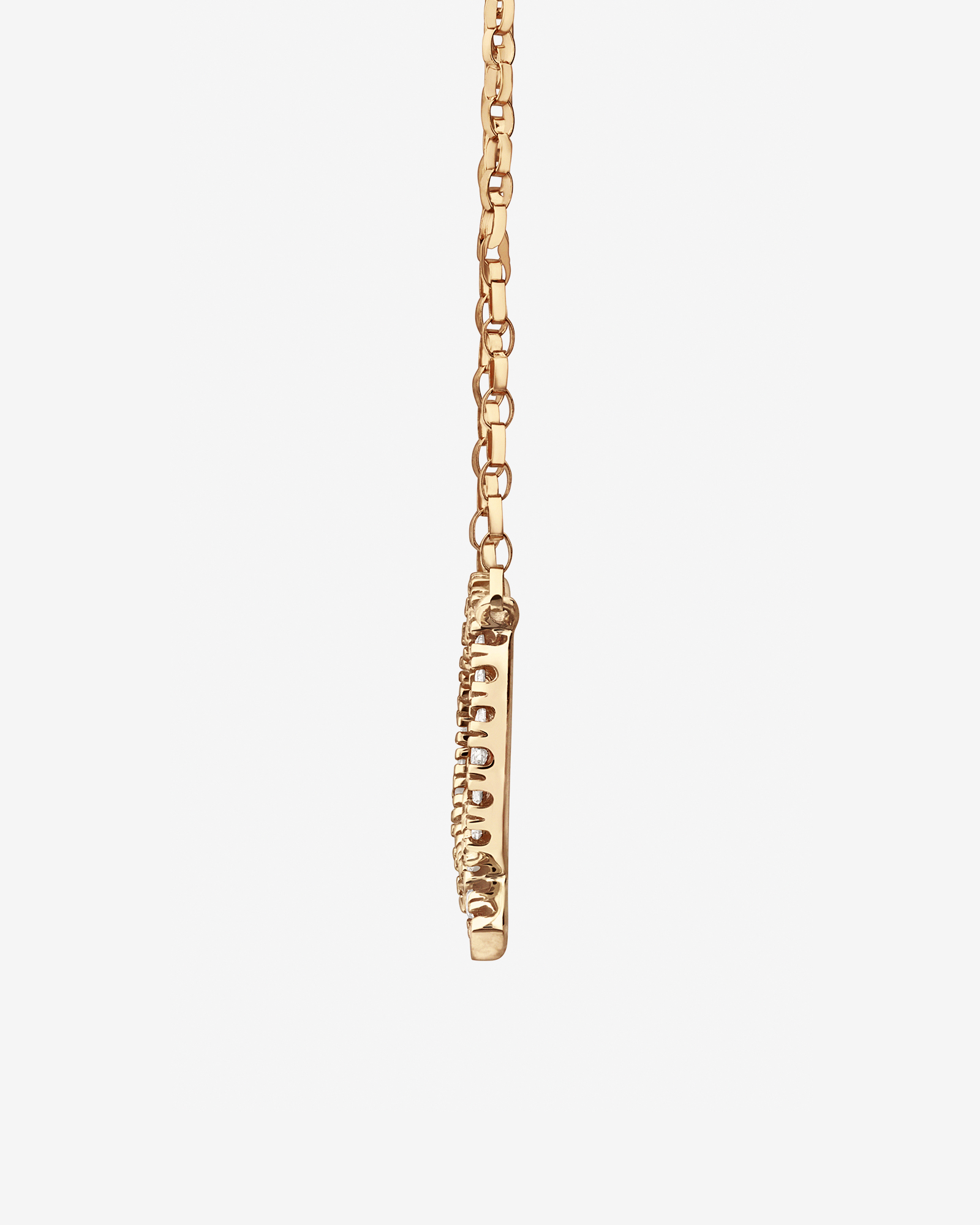 "Q" Initial Necklace with 0.10 Carat TW of Diamonds in 10kt Yellow Gold
