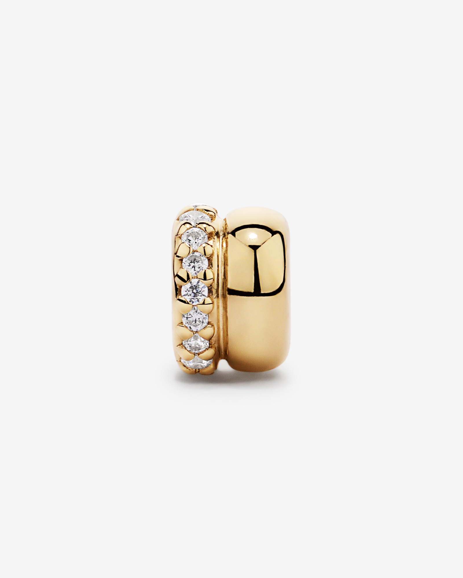 Double Row Pendant Spacer with Cubic Zirconia in 18kt Gold Vermeil
