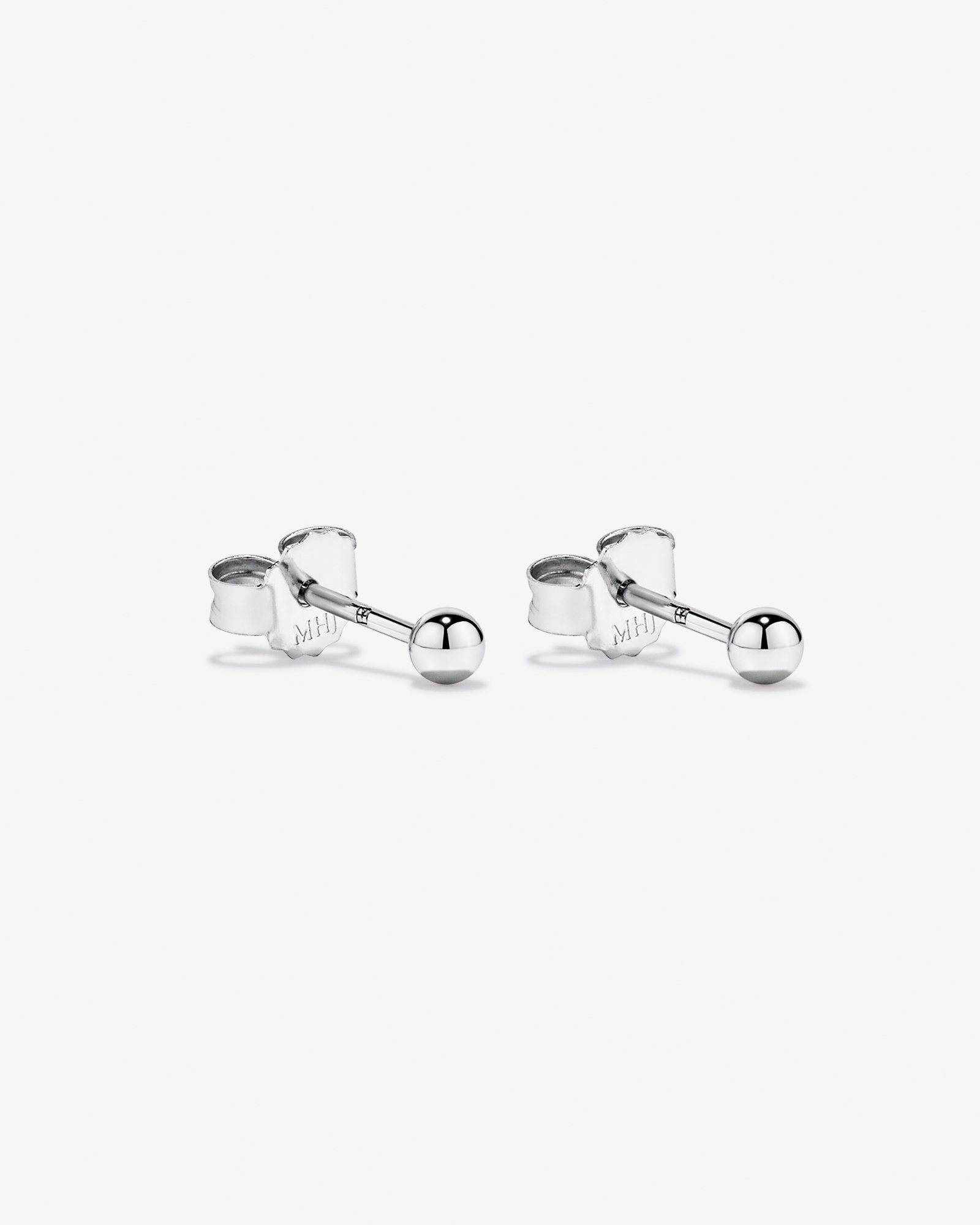 Boucles d’oreilles en boule de mm en argent sterling