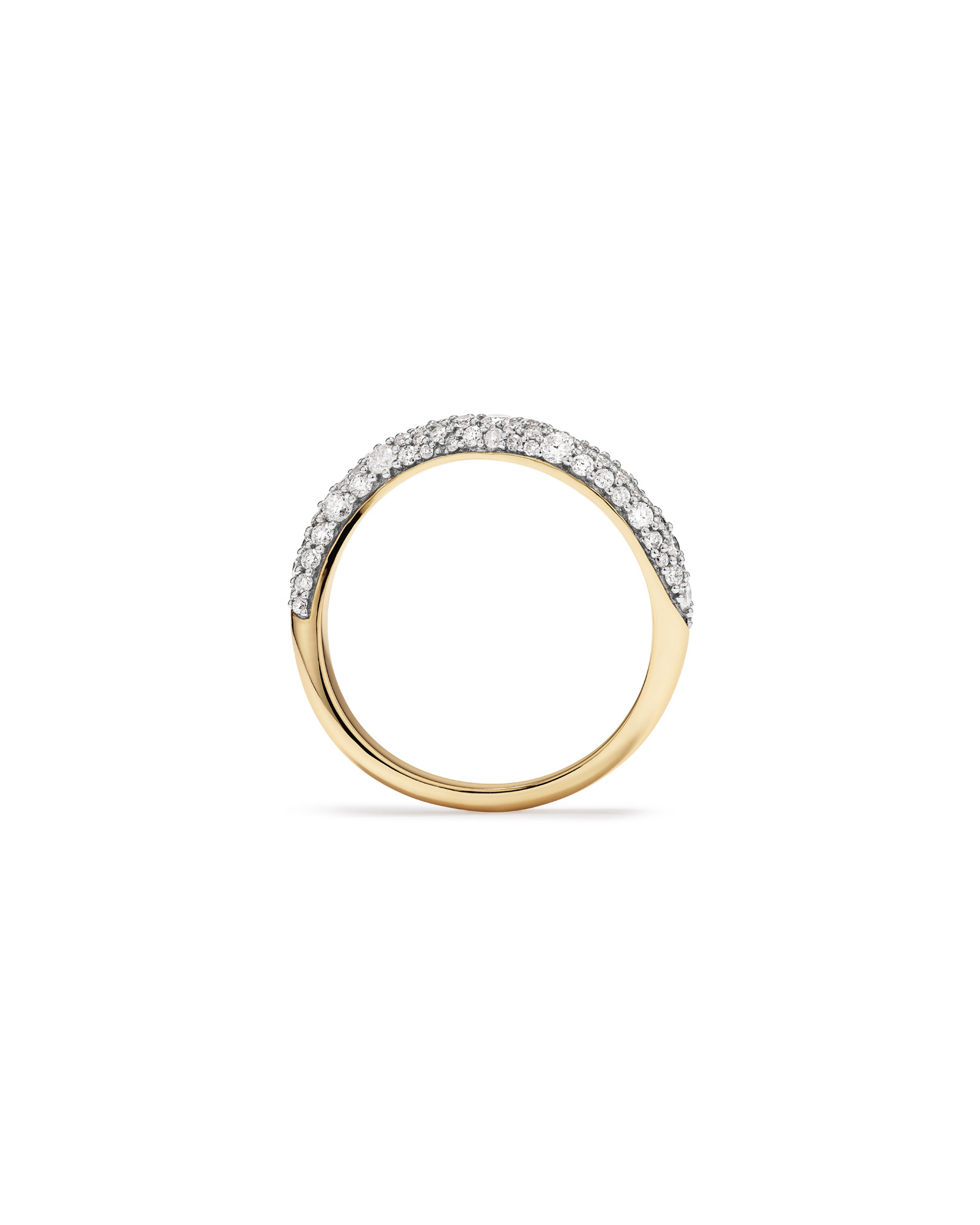 Carat TW Diamond Stardust Wave Ring in 10kt Yellow Gold