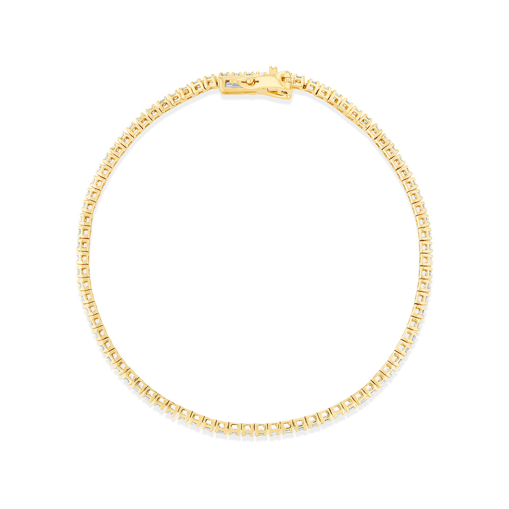 Bracelet de Tennis de 1,64 Carat TW en Diamant en Or Jaune 10kt