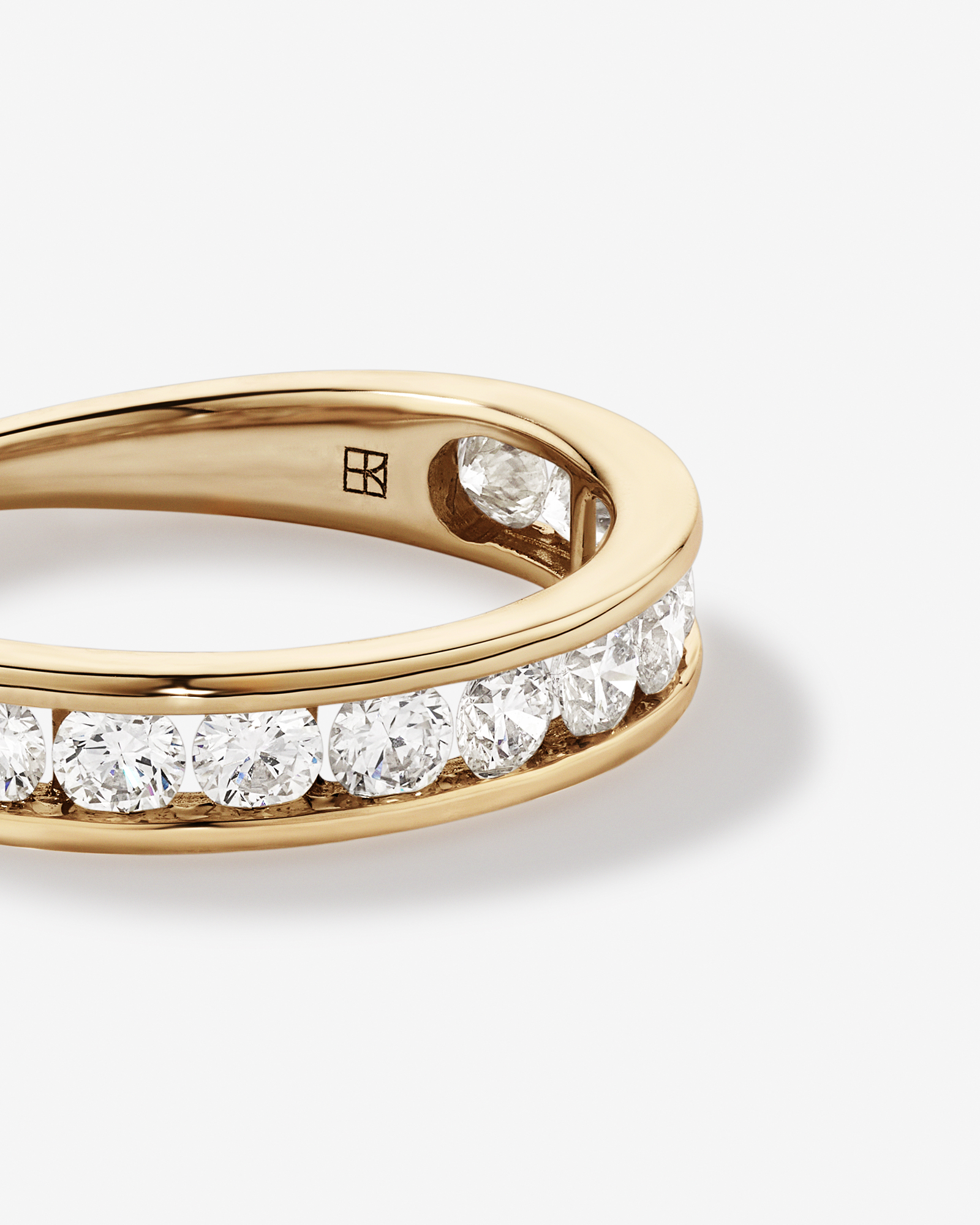 1.00 Carat TW Channel Set Round Brilliant Laboratory-Grown Diamond Wedding Ring in 14kt Yellow Gold