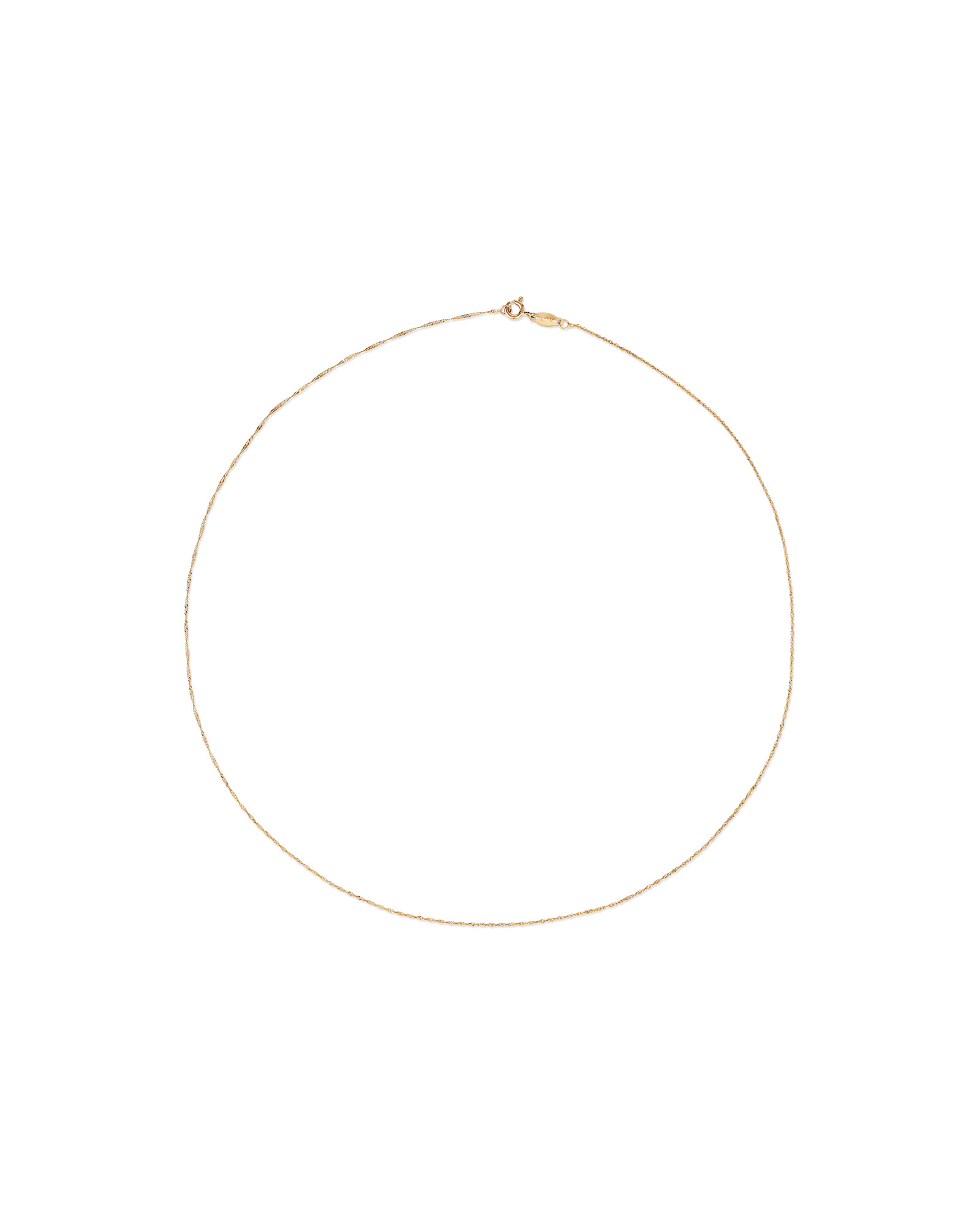 50cm (20") 1mm Width Singapore Chain in 10kt Yellow Gold