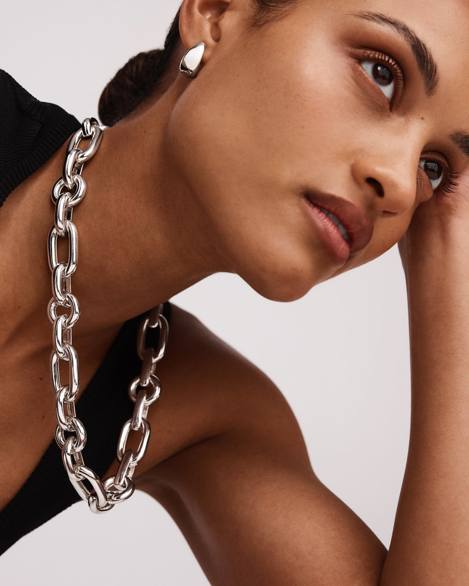 Bold Link Necklace in Sterling Silver