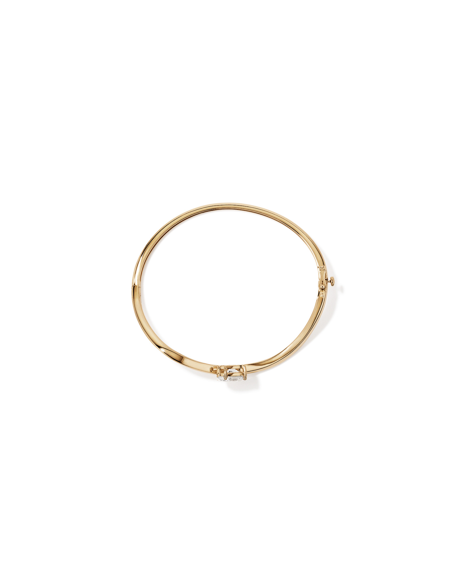 2.00 Carat TW Laboratory-Grown Diamond Oval Twist Bangle in 10kt Yellow Gold