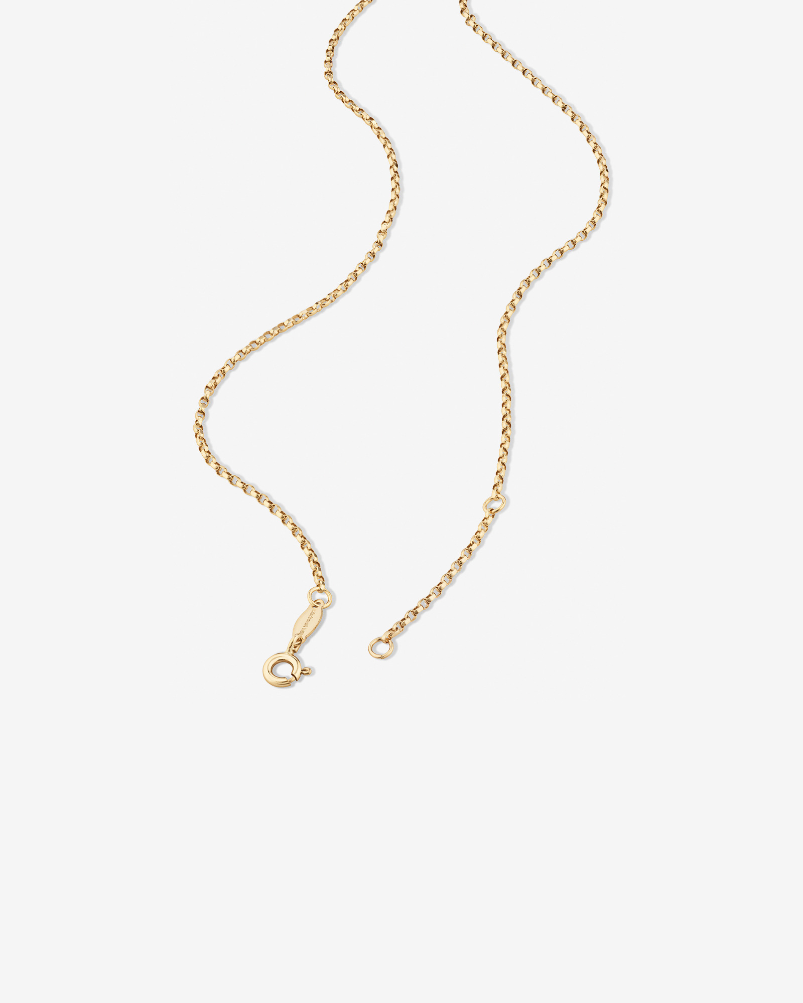 45cm (18") 1mm-1.5mm Width Diamond Cut Belcher Chain in 18kt Yellow Gold