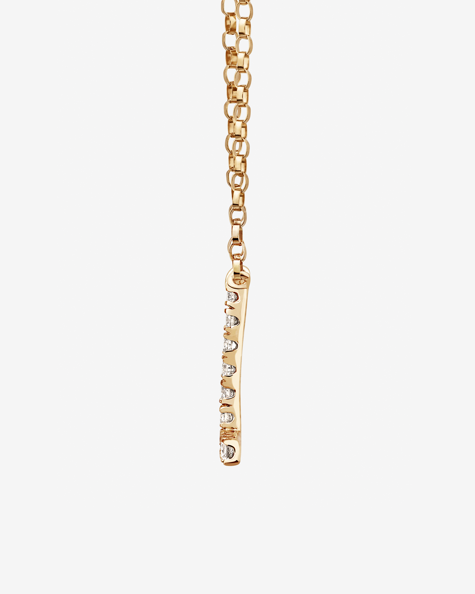 "L" Initial Necklace with 0.10 Carat TW of Diamonds in 10kt Yellow Gold