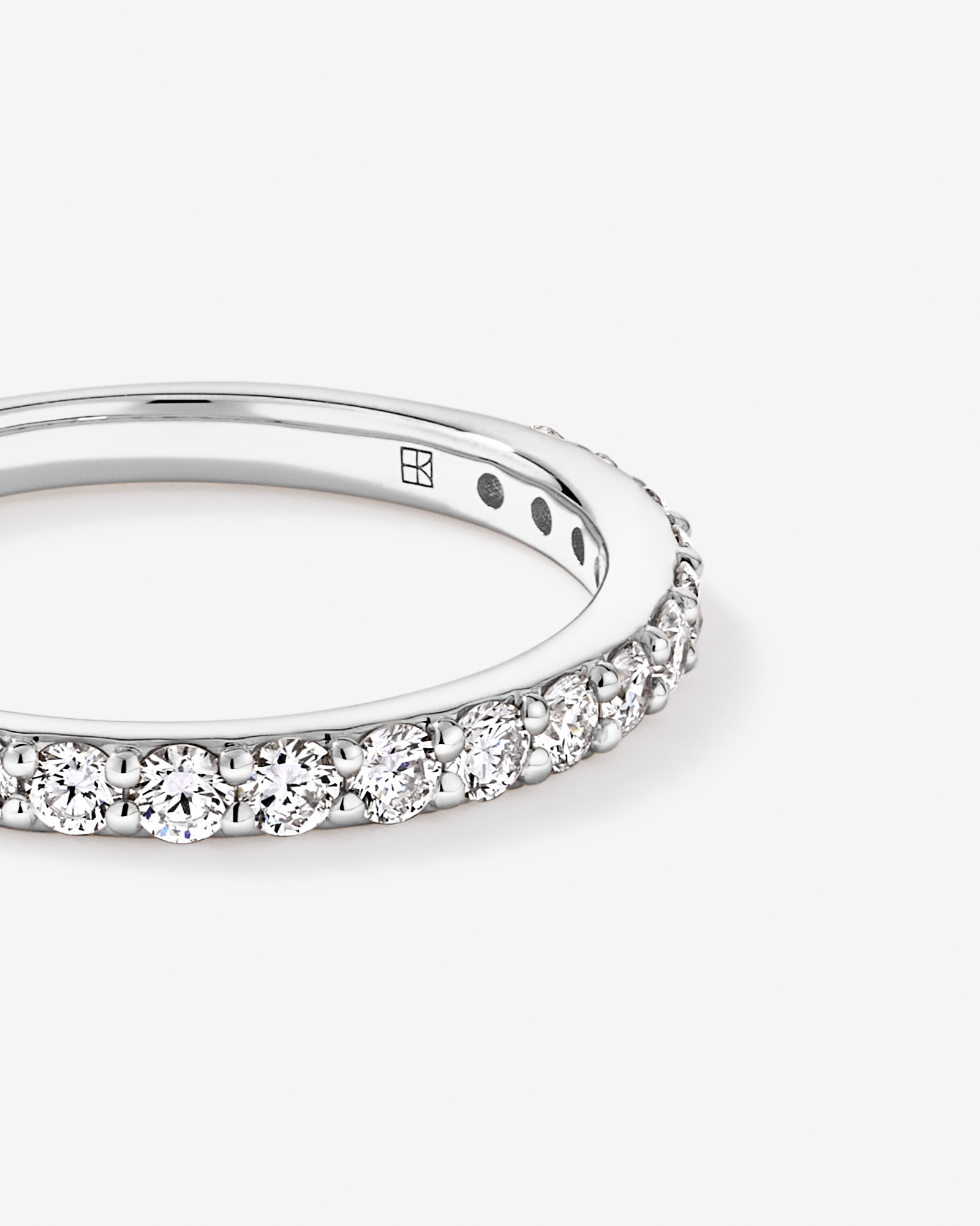 0.50TW Round Brilliant Laboratory-Grown Diamond Wedding Band 14kt White Gold