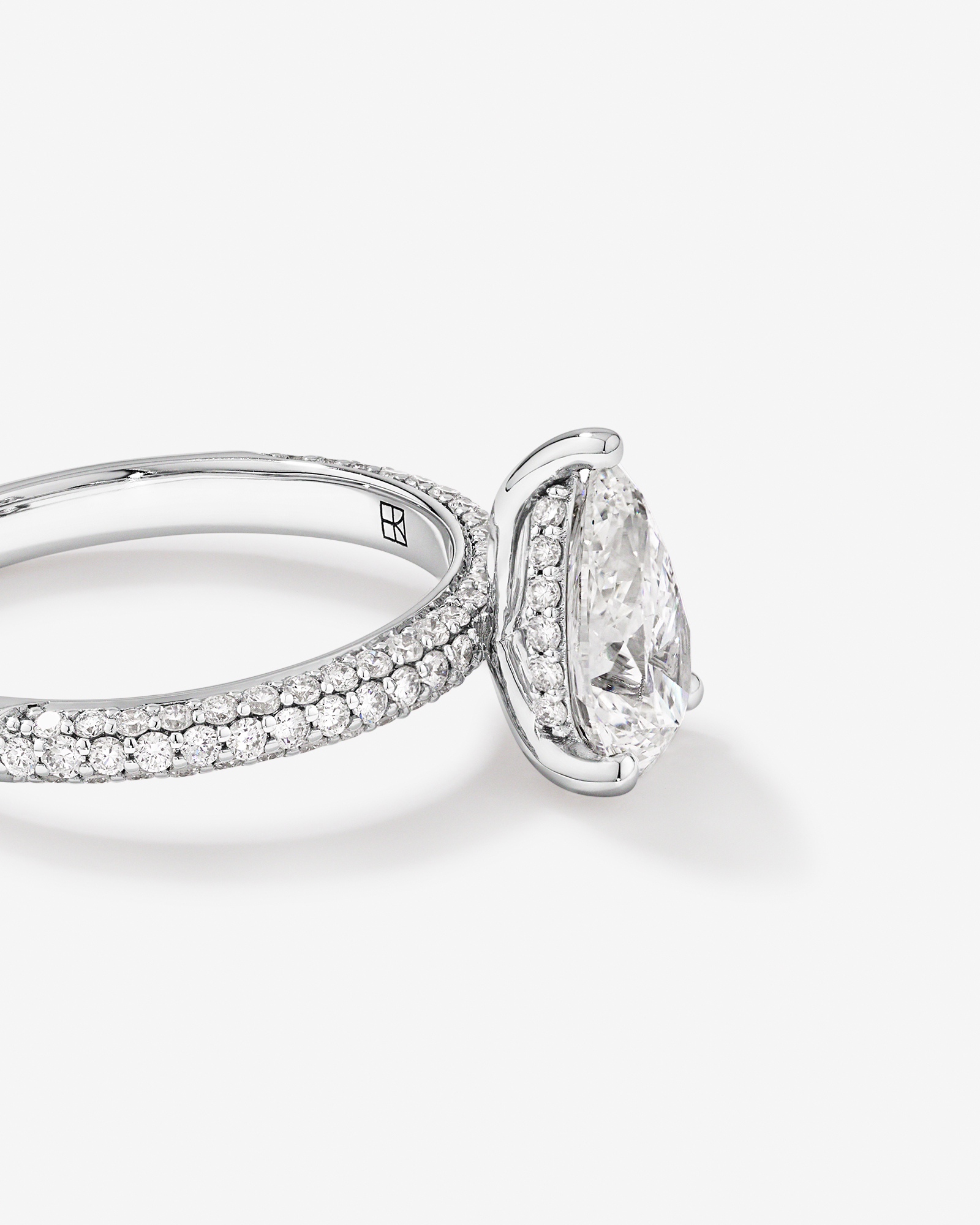 1.96 Carat TW Pear Cut Laboratory-Grown Diamond Engagement Ring 14kt White Gold