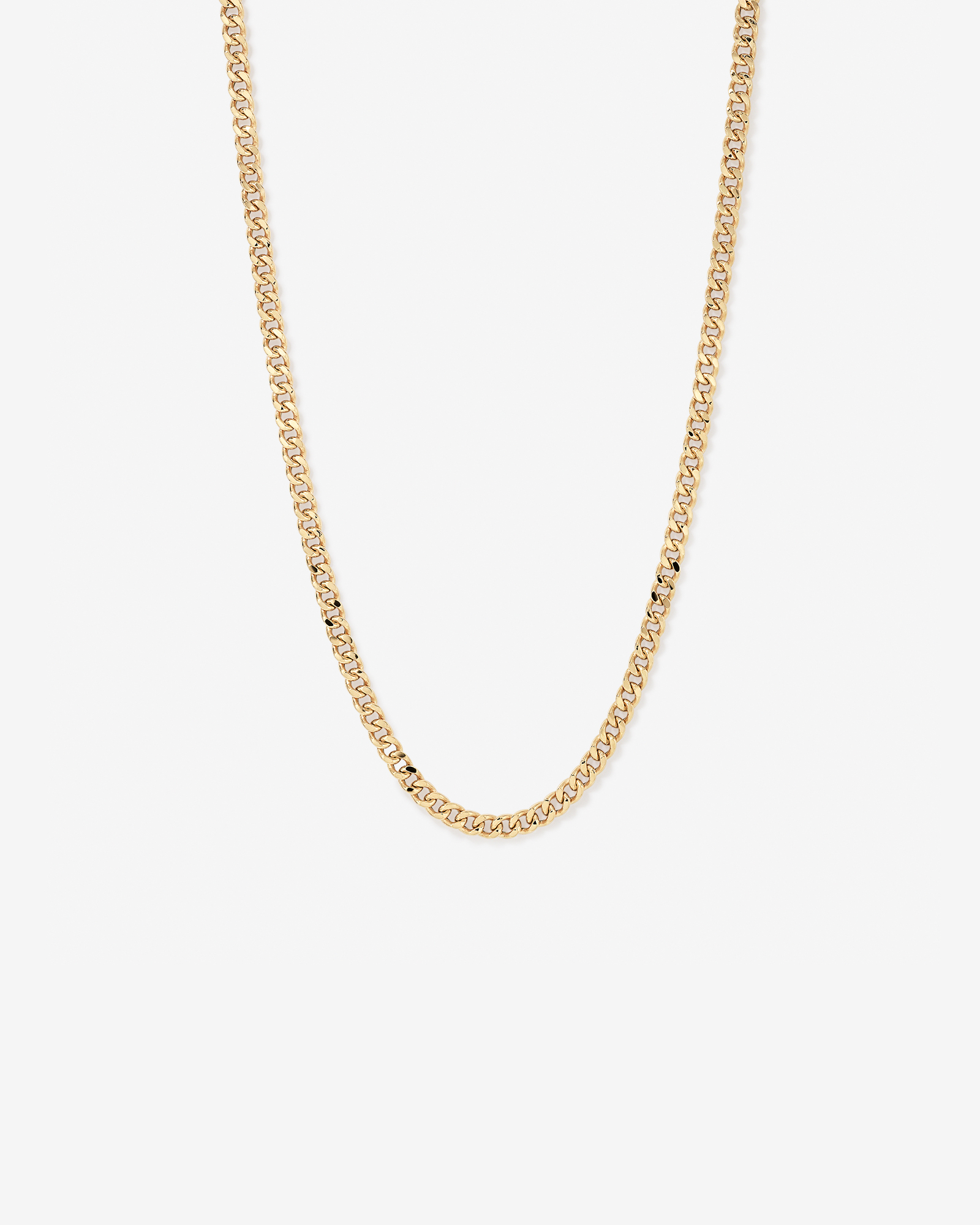 55cm (22") 6.8mm Width Semi Solid Diamond Cut Curb Chain in 10kt Gold