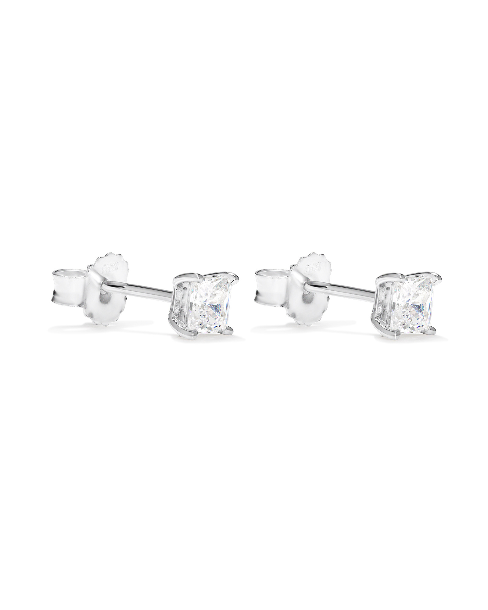 Boutons d'oreilles en argent sterling avec zircons cubiques