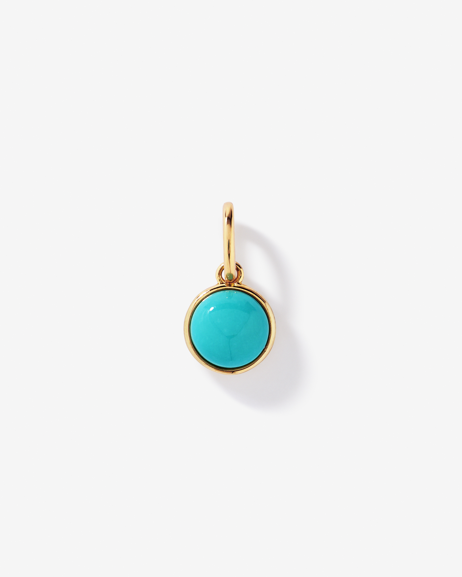 Turquoise Round Pendant in 18kt Vermeil