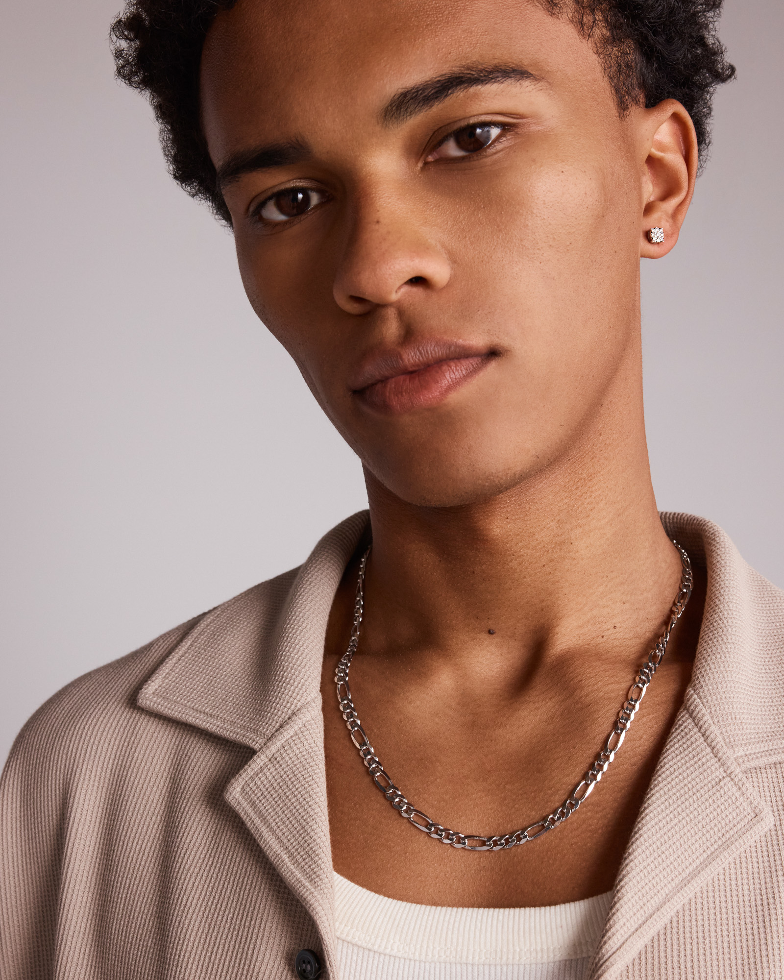 Collier Chaîne Gourmette Fine 55 Cm (22") Largeur 2,5-3 Mm En Argent Sterling