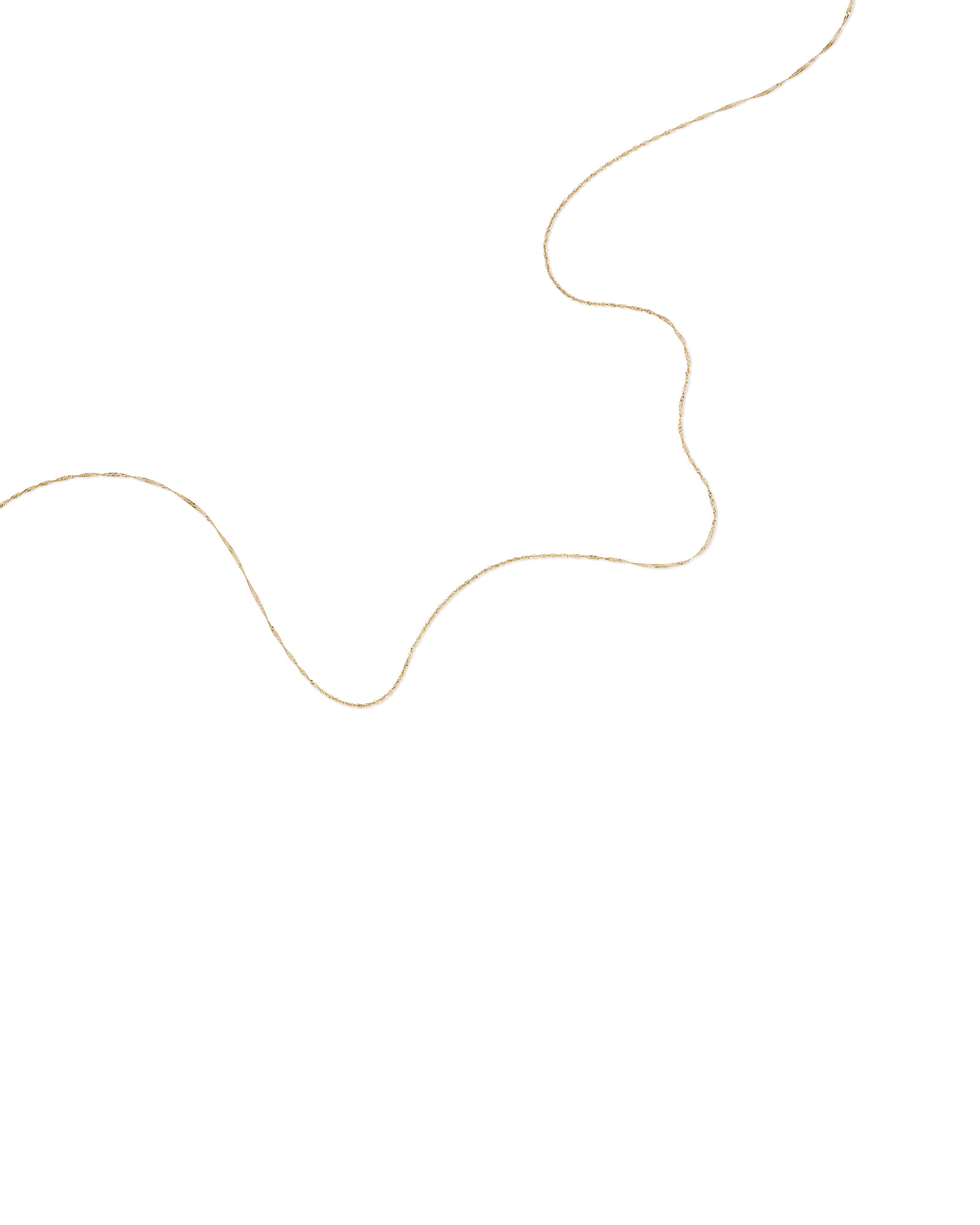 Chaîne Singapour de 50 cm de largeur en or jaune 10 K