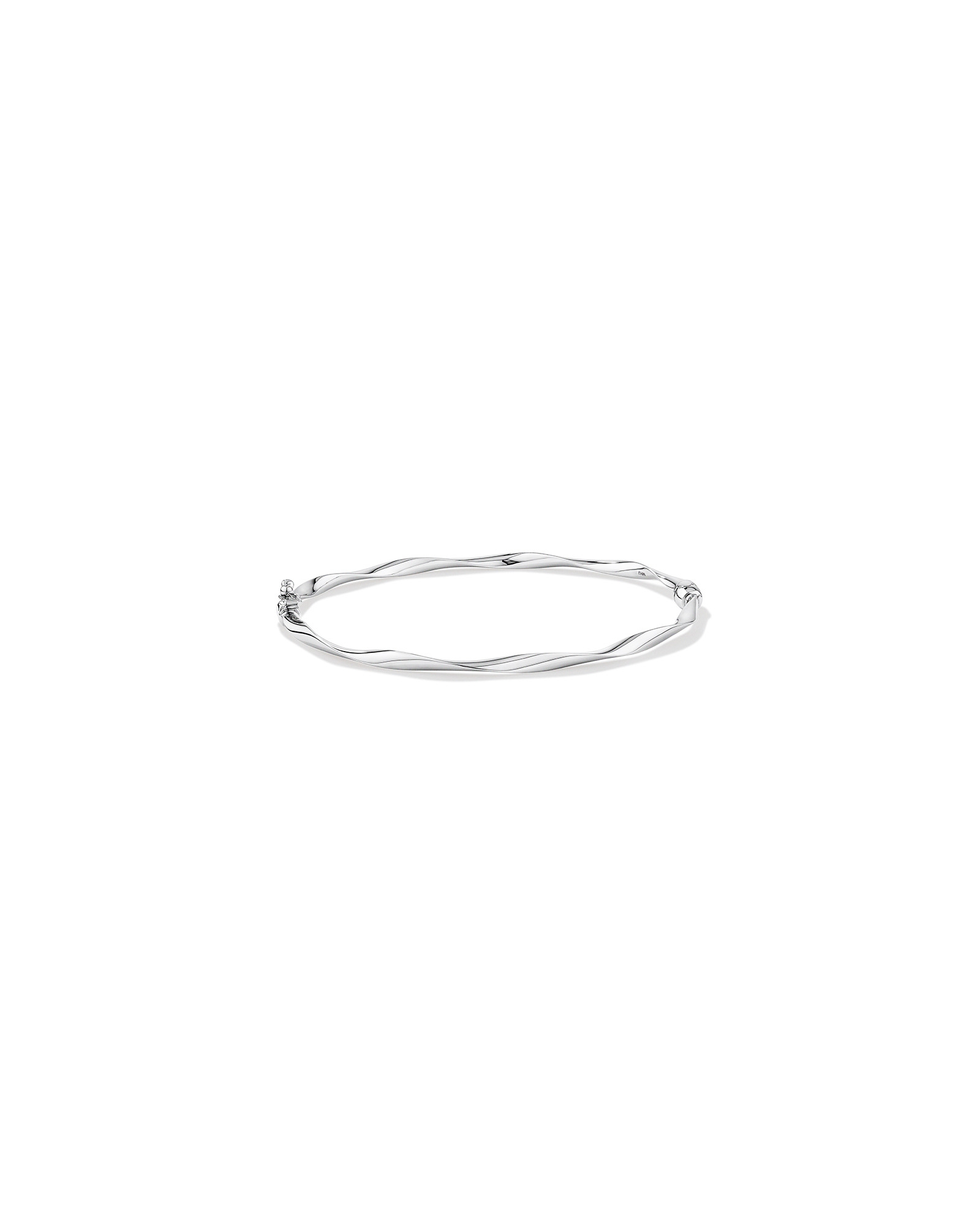 Twist Bangle in 10kt White Gold