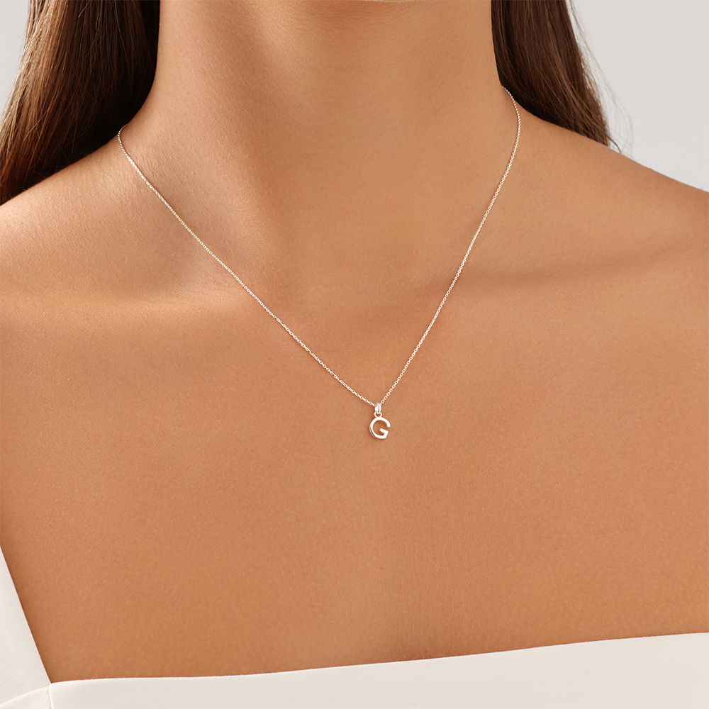 Pendentif « G » en argent sterling