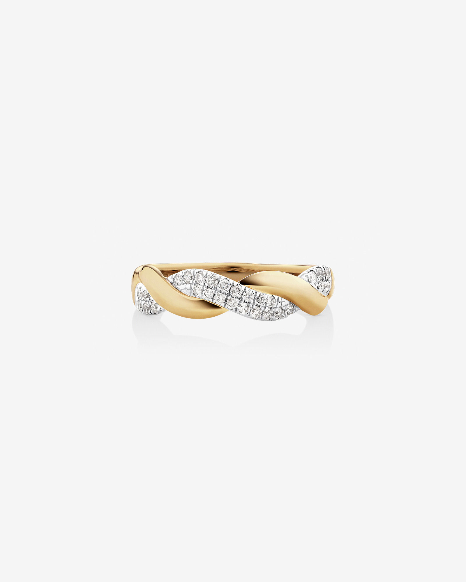 Twist Ring with 0.20 Carat TW of Diamonds in 10kt Yellow Gold