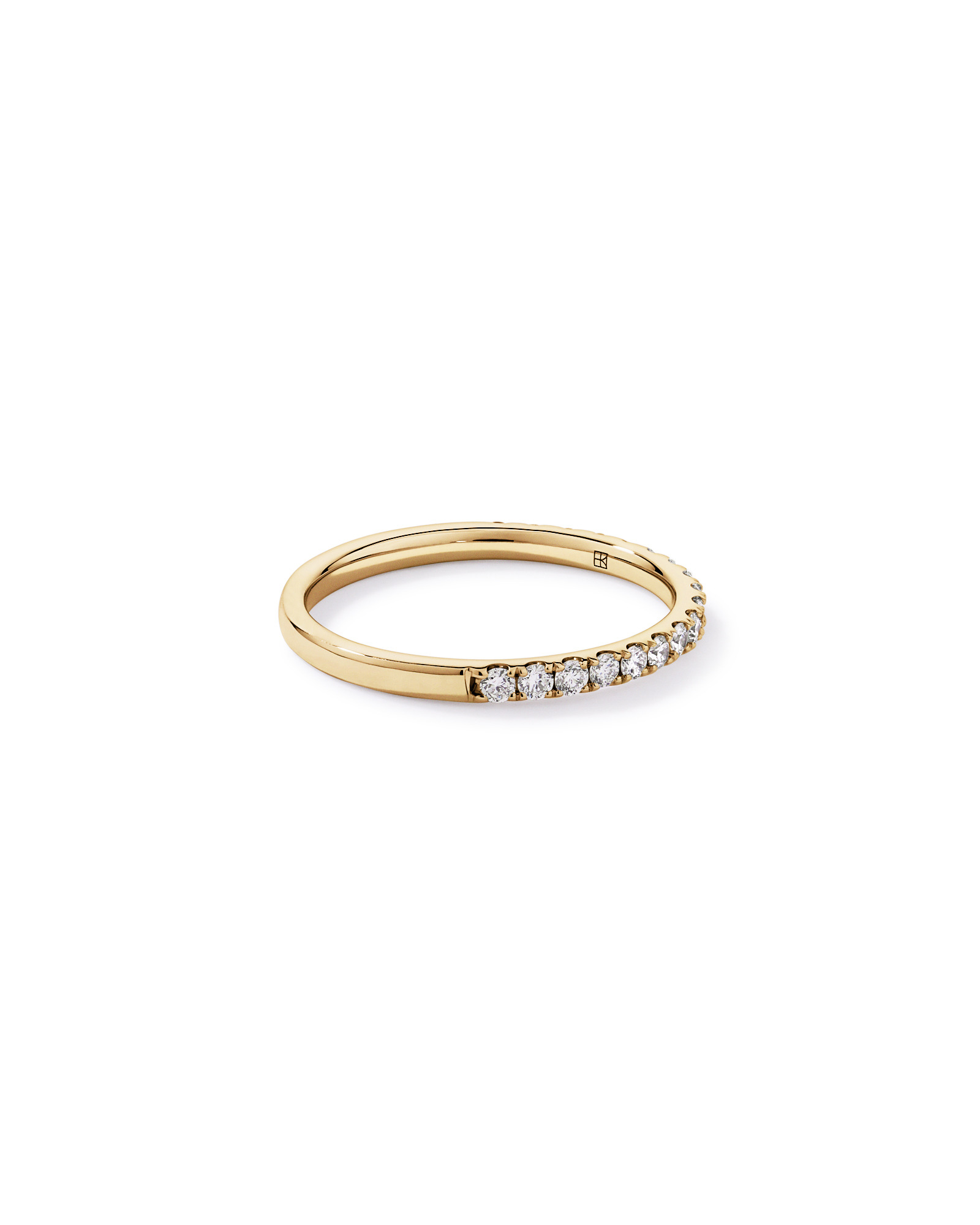 Carat TW Round Brilliant Laboratory-Grown Diamond Wedding Band 14kt Yellow Gold