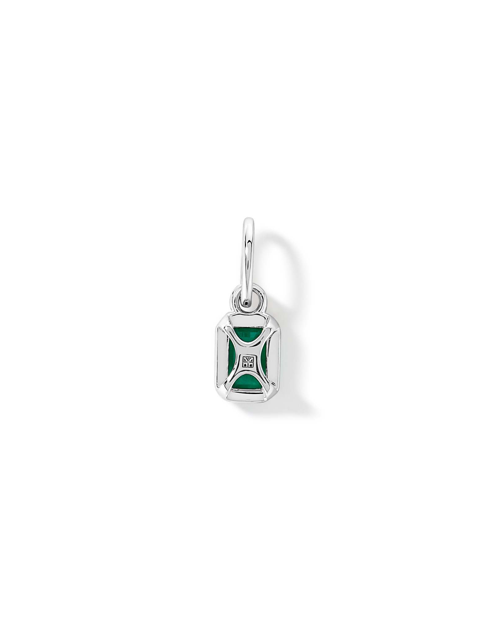 Emerald-Cut Created Emerald Pendant in Sterling Silver