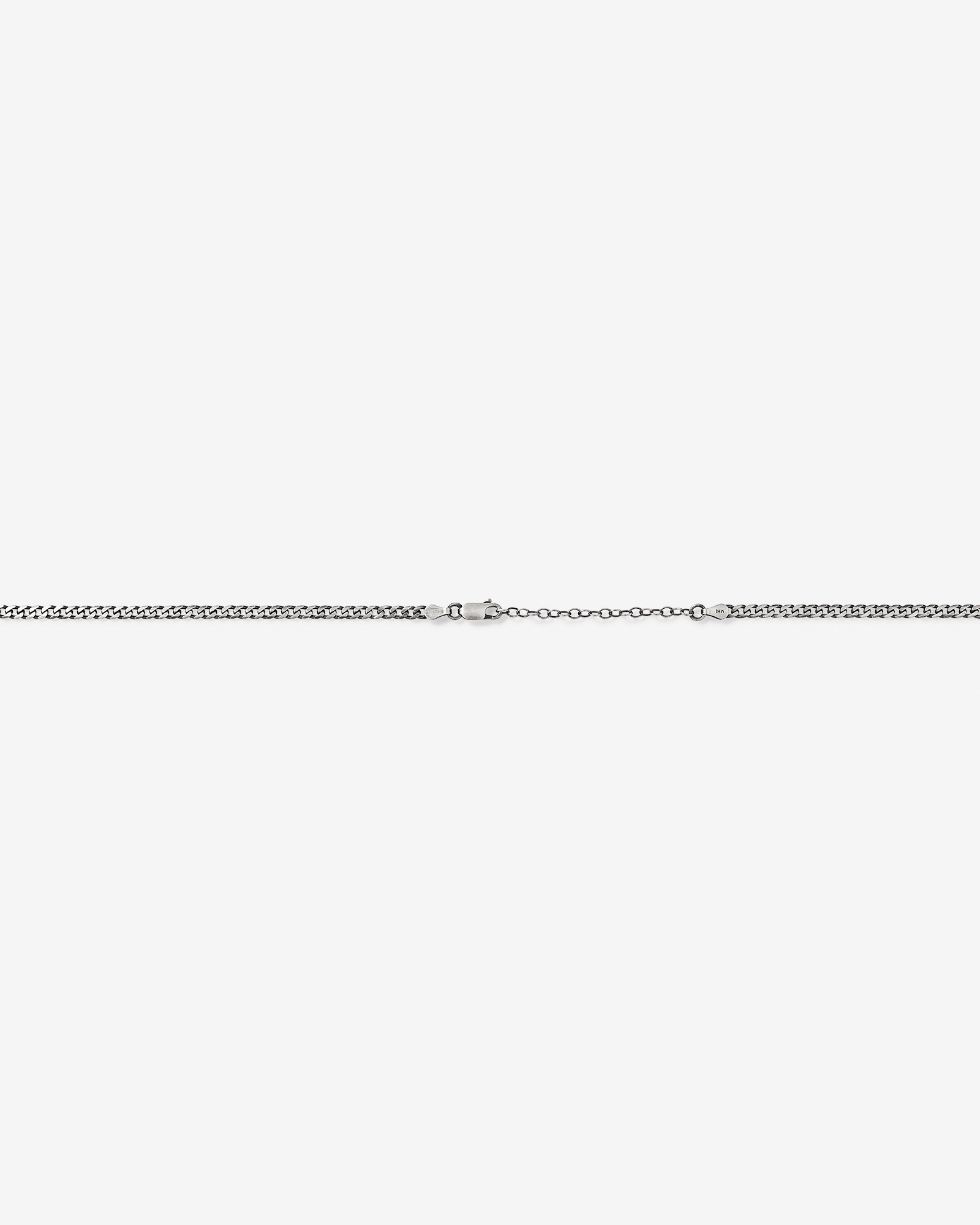 Chaîne gourmette oxydée en argent sterling de 60 cm (24 po)