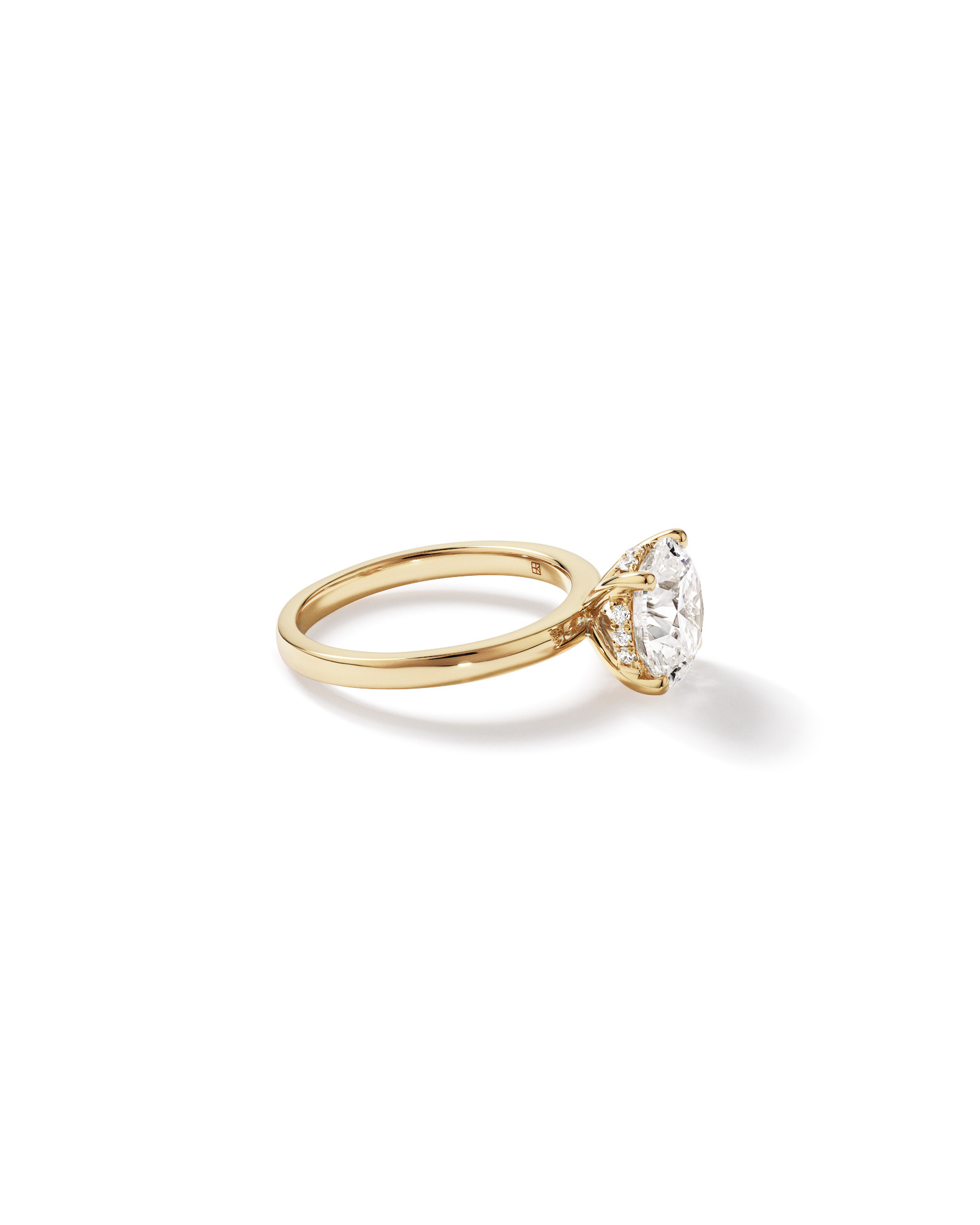 3.10 Carat TW Round Brilliant Laboratory-Grown Diamond Solitaire Ring 18kt Yellow Gold
