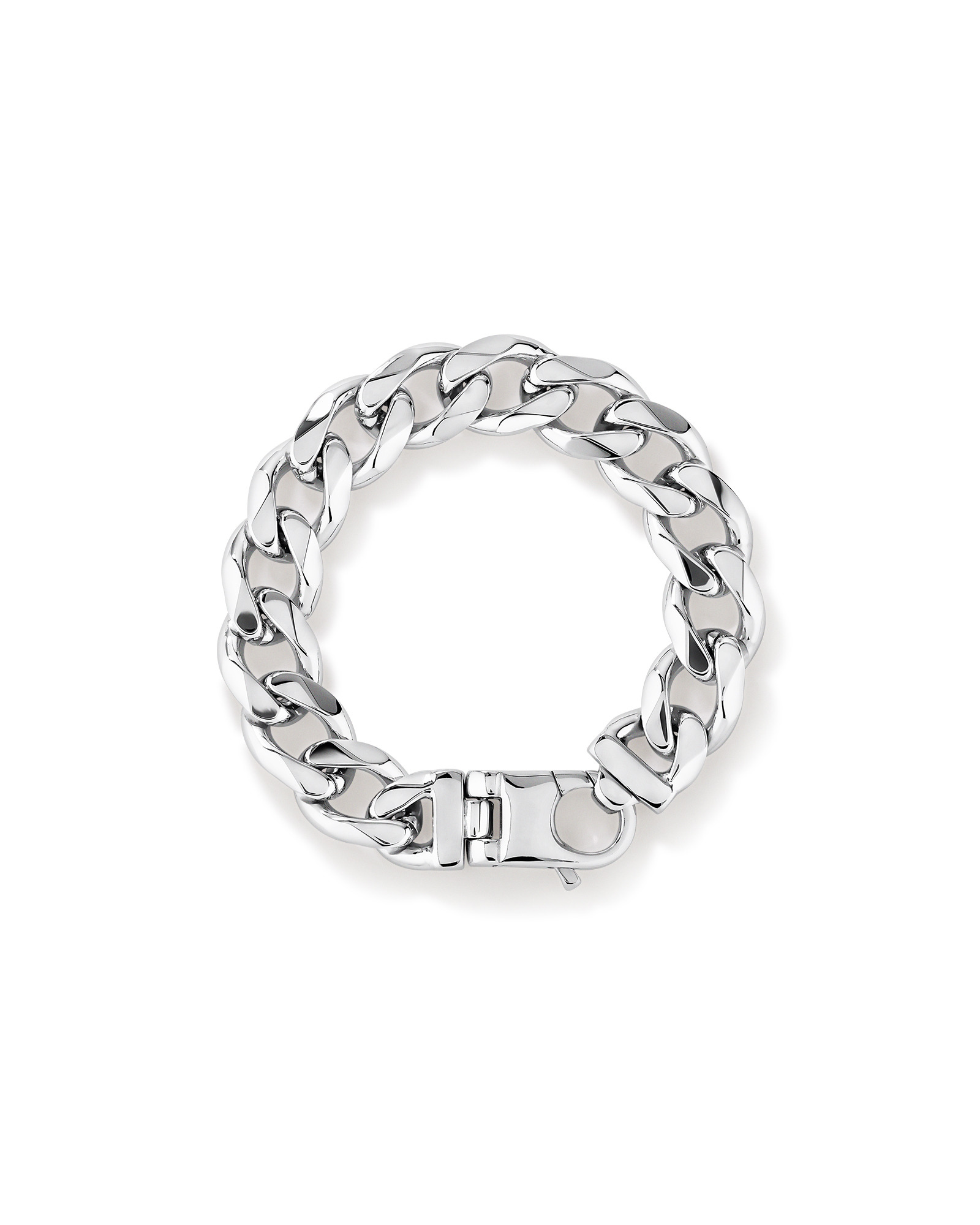 Bracelet Gourmette de 14.8mm en Argent Sterling