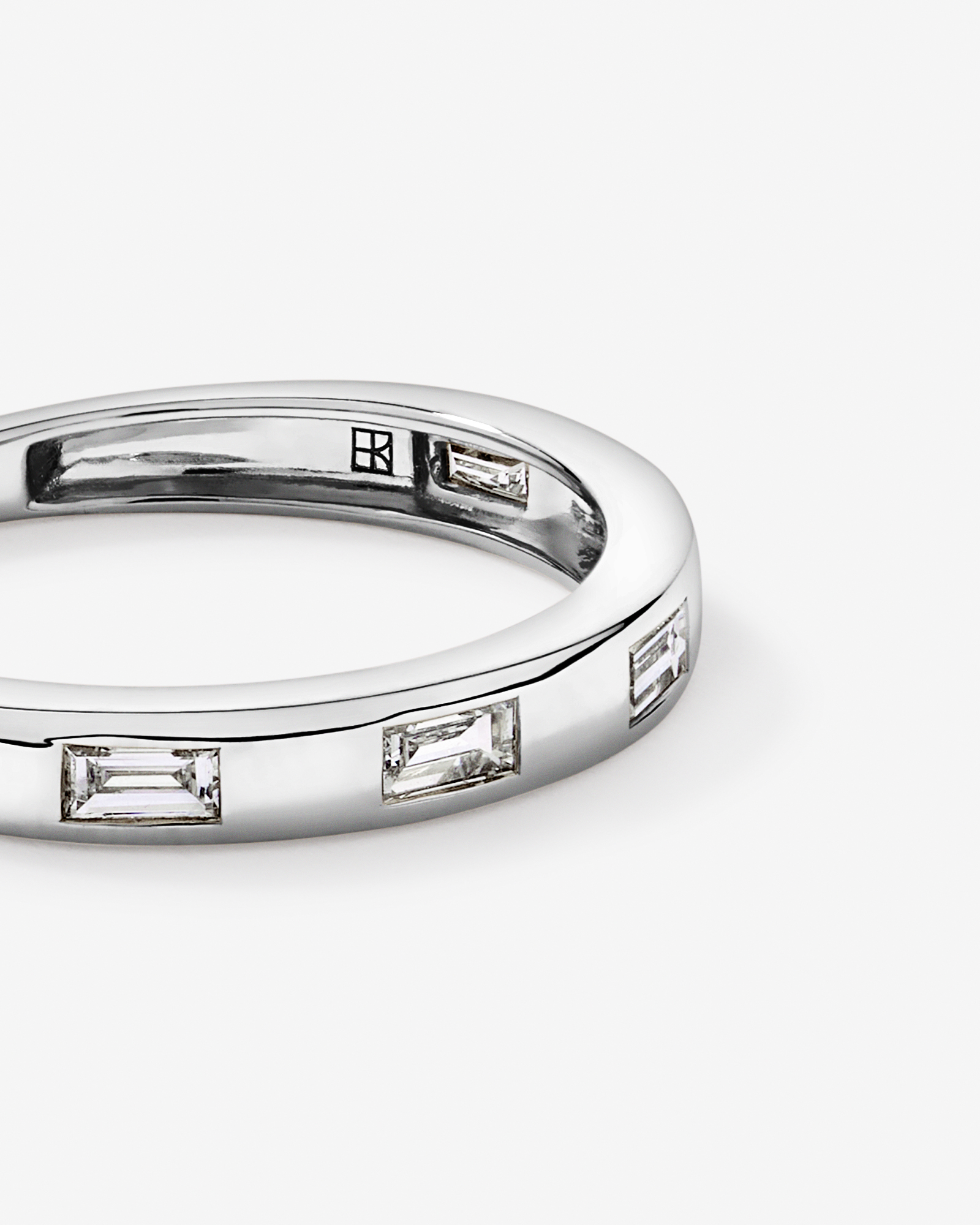 0.22TW Baguette Laboratory-Grown Diamond Wedding Band 14kt White Gold