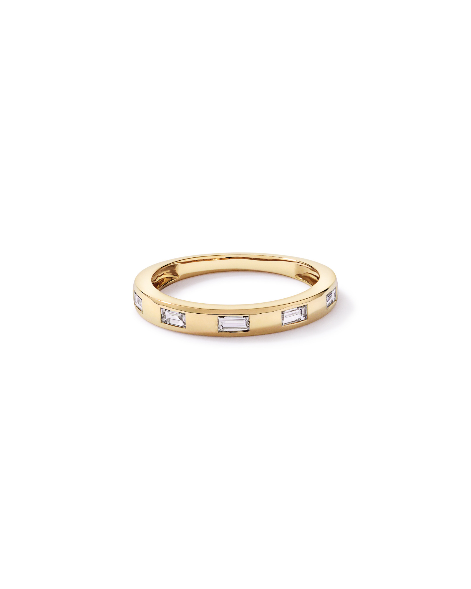 0.22TW Baguette Laboratory-Grown Diamond Wedding Band in 14kt Yellow Gold