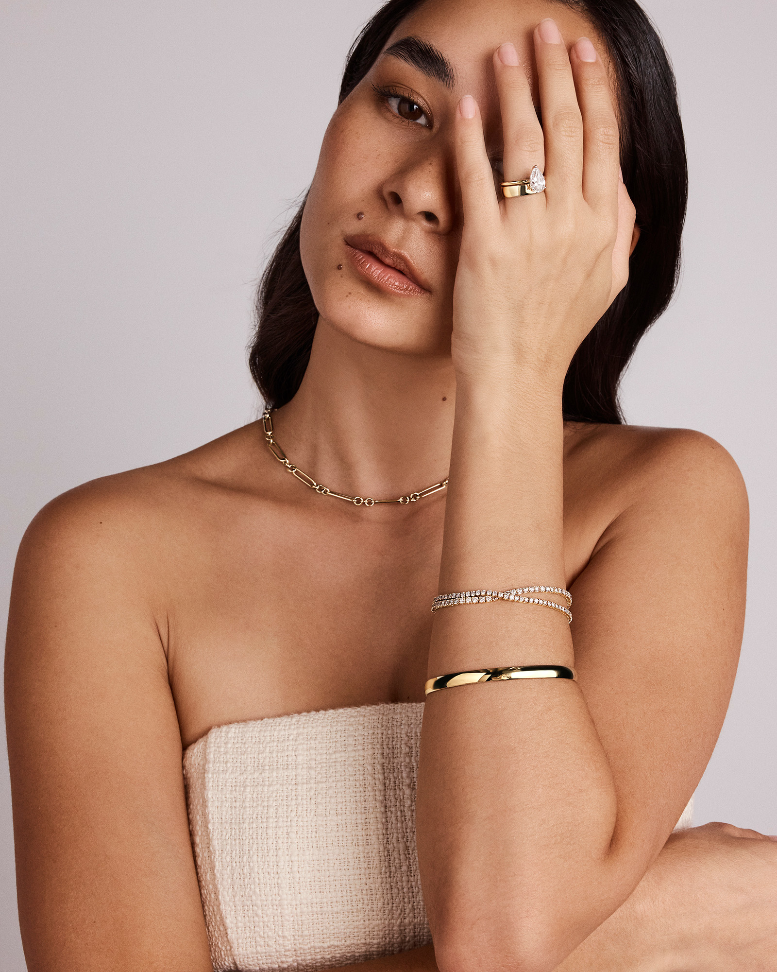 Bracelet de Tennis de 2,46 Carat TW en Diamant en Or Jaune 10kt