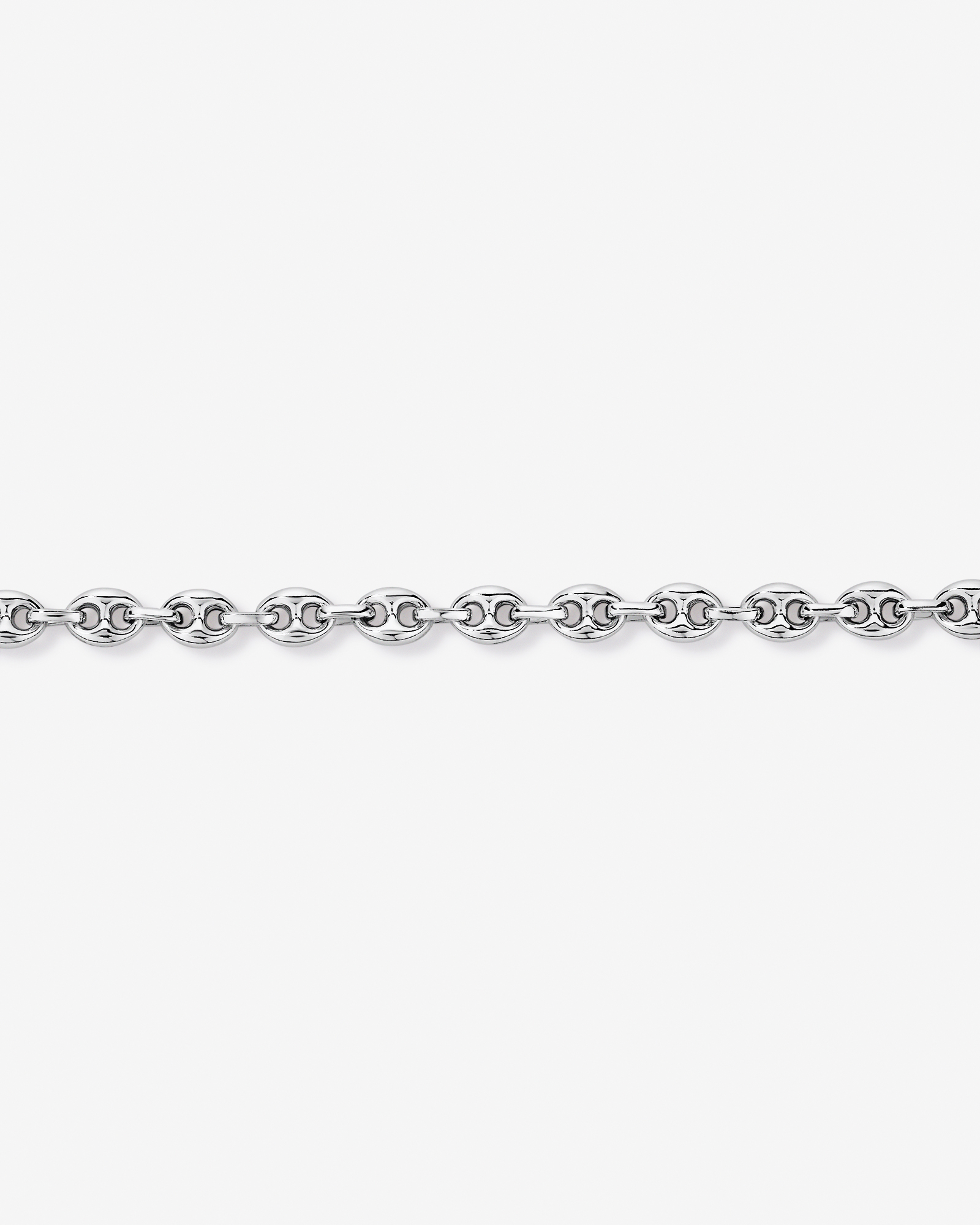 19cm (7.48") Puff Anchor Bracelet in Sterling Silver