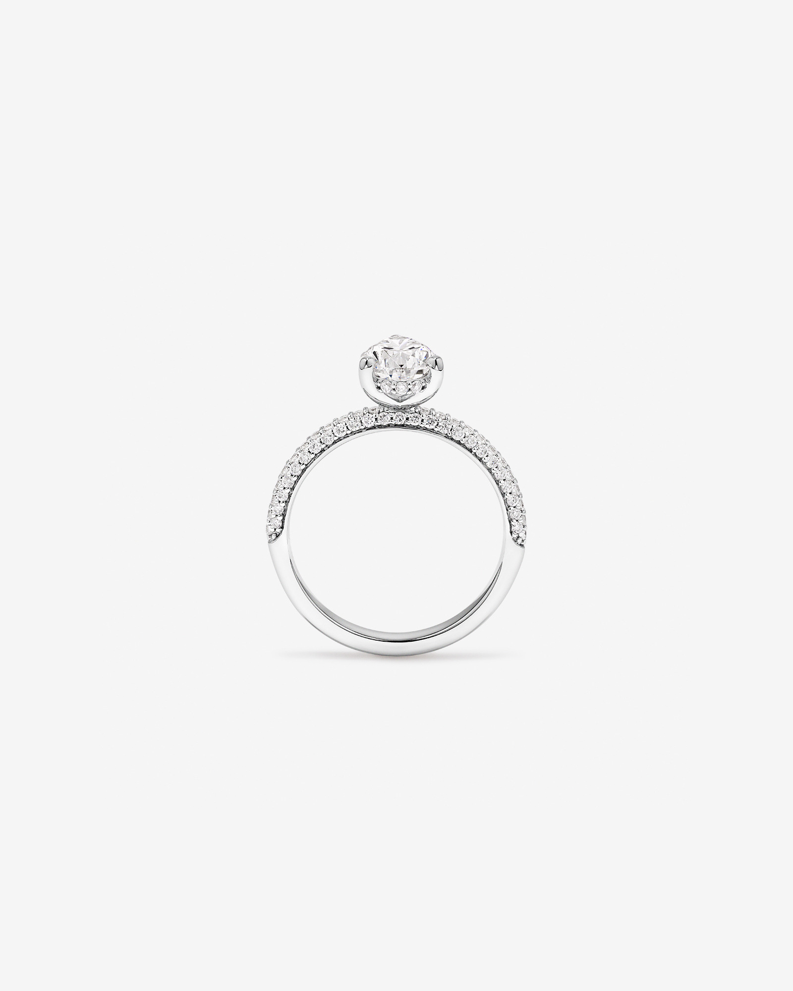 1.96 Carat TW Pear Cut Laboratory-Grown Diamond Engagement Ring 14kt White Gold