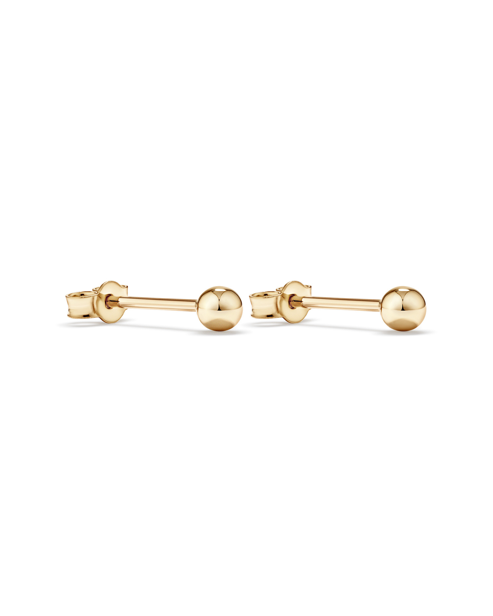3mm Ball Stud Earrings in 10kt Yellow Gold