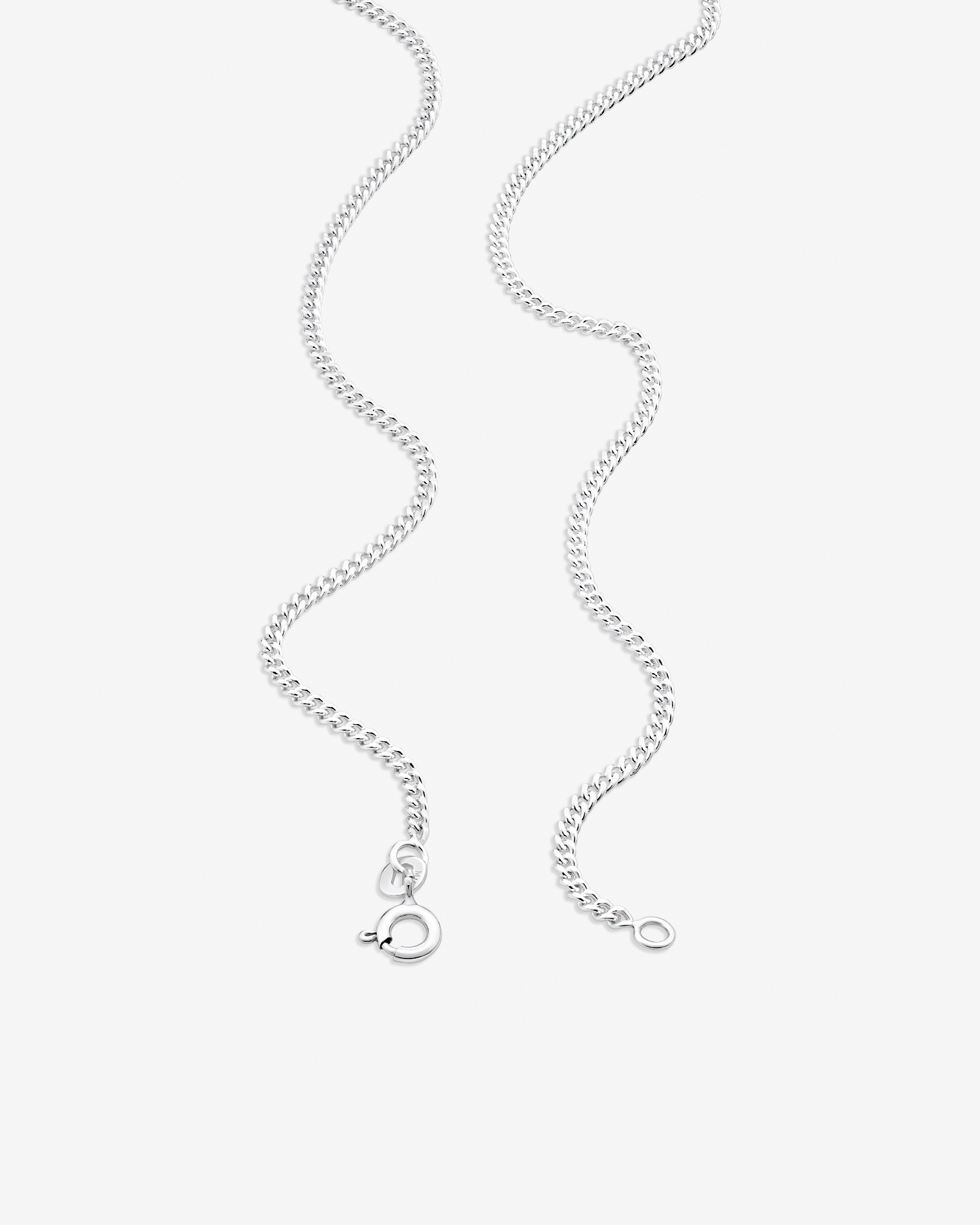 Gourmette de 60 cm de longueur et de 1,5 à 2 mm de largeur en argent sterling 925