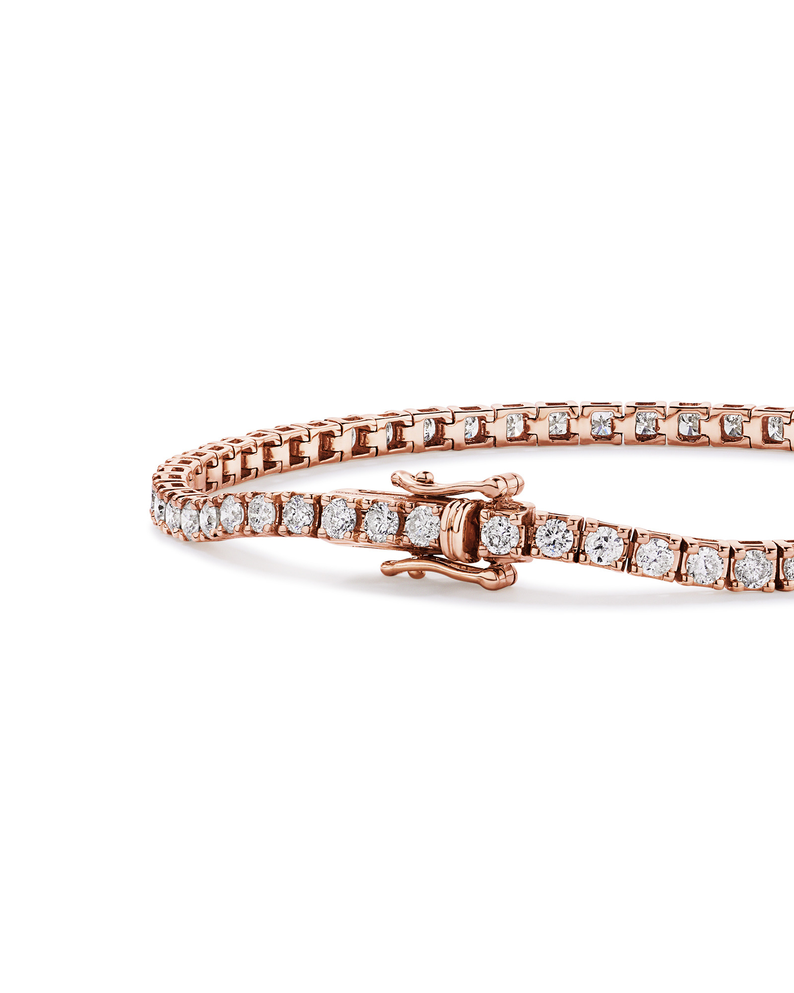 Bracelet de Tennis de 4,00 Carat TW en Diamant en Or Rose 10kt