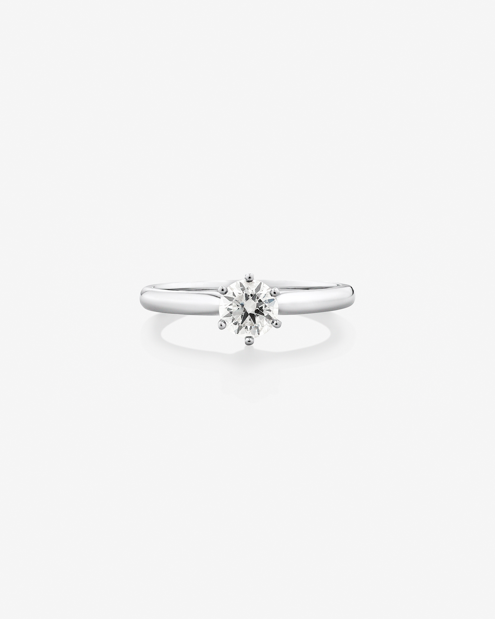 Bague de fiançailles en or blanc 18 K à diamant solitaire certifié totalisant 0,50 ct