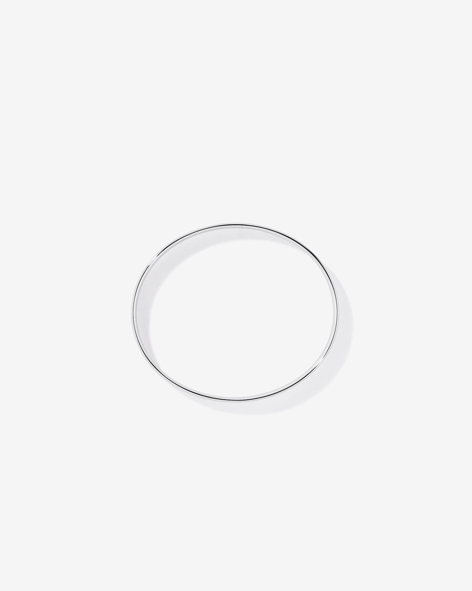 Jonc ovale large plein 65 mm en argent sterling