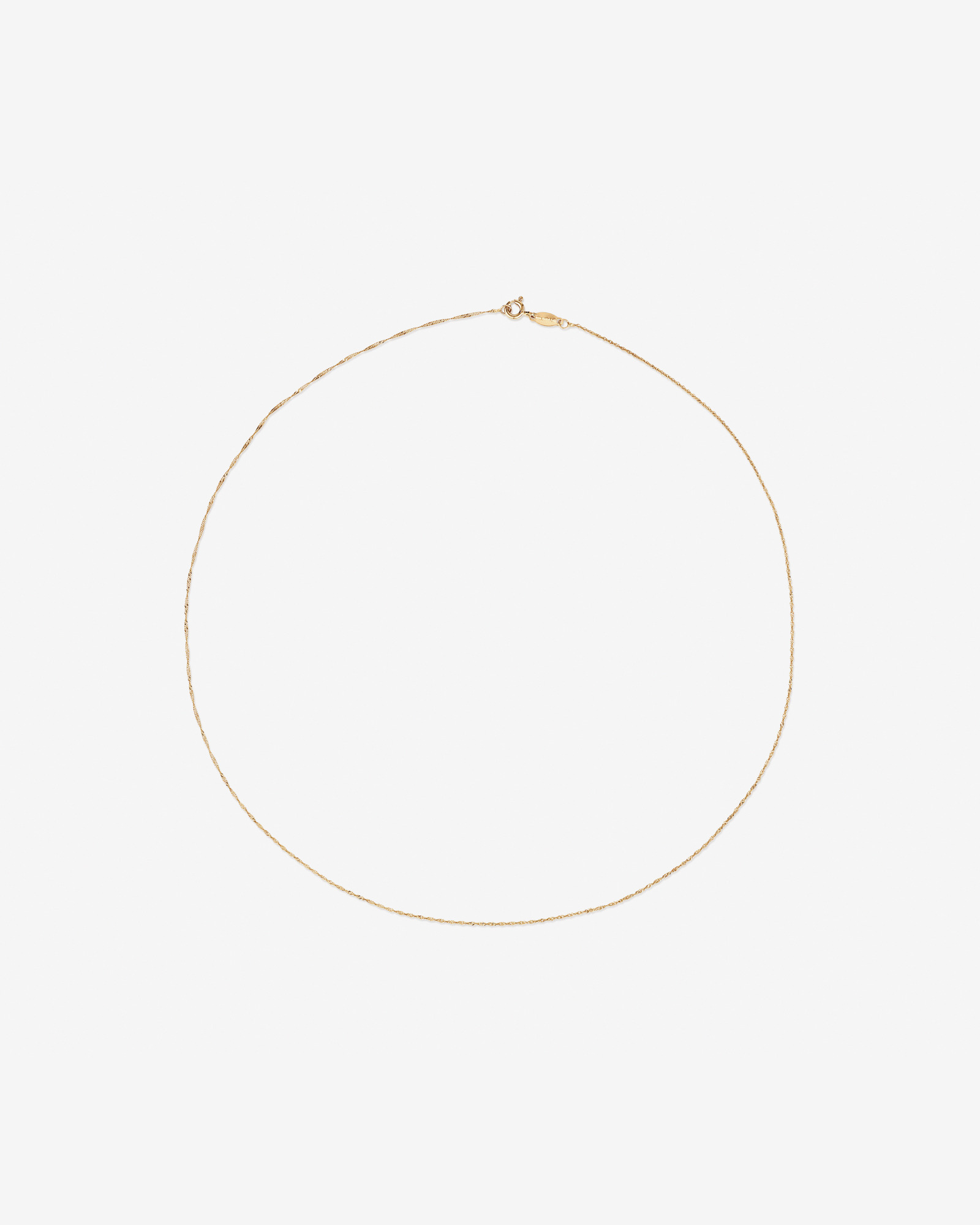 50cm (20") 1mm Width Singapore Chain in 10kt Yellow Gold