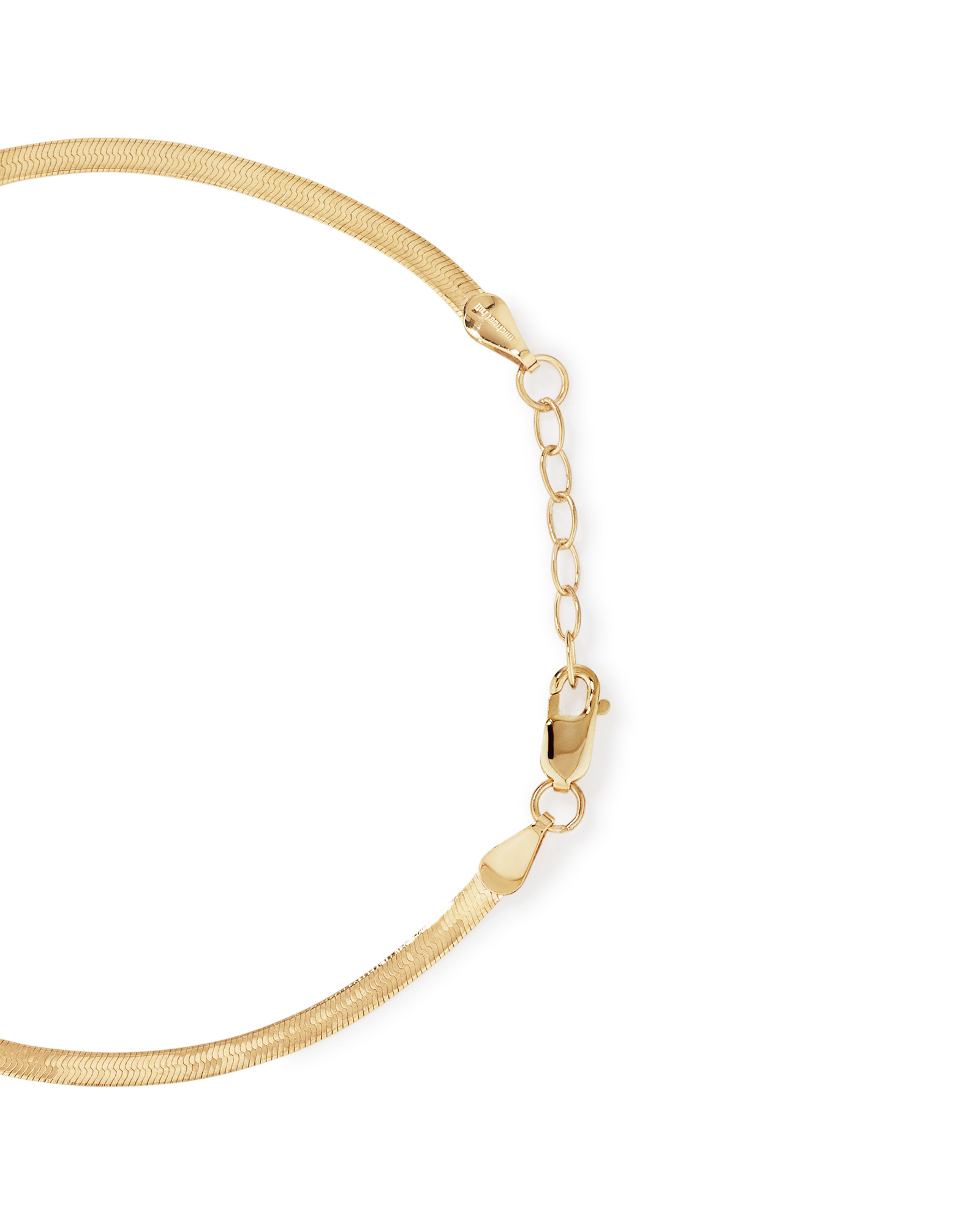 Bracelet à chevrons de 19 cm en or jaune 10 K