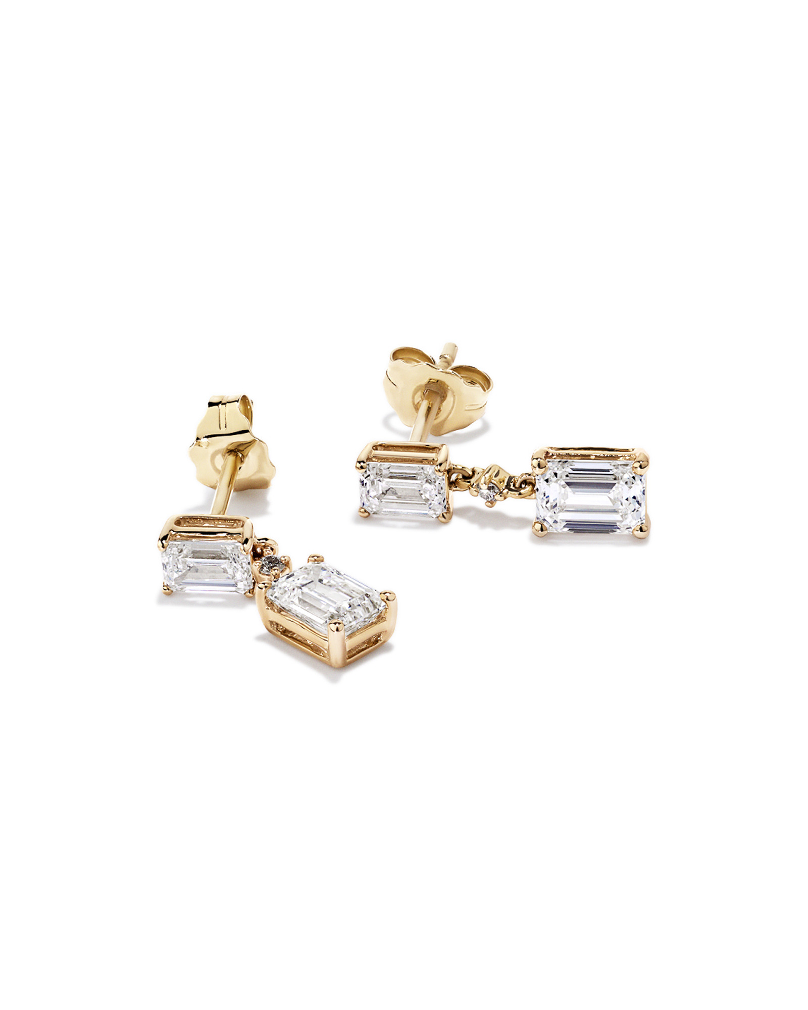 1.51TW Laboratory-grown Diamond Drop Earrings in 10kt Gold