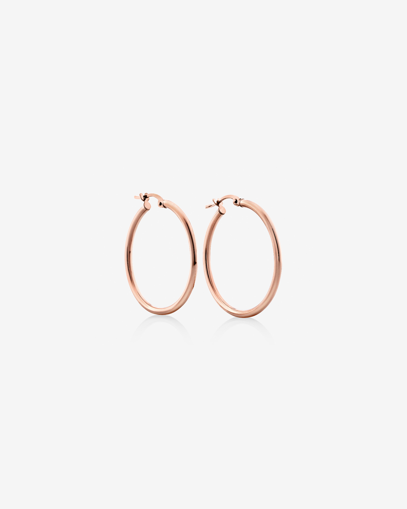 25mm Round Hoop Earrings 10kt Yellow Gold