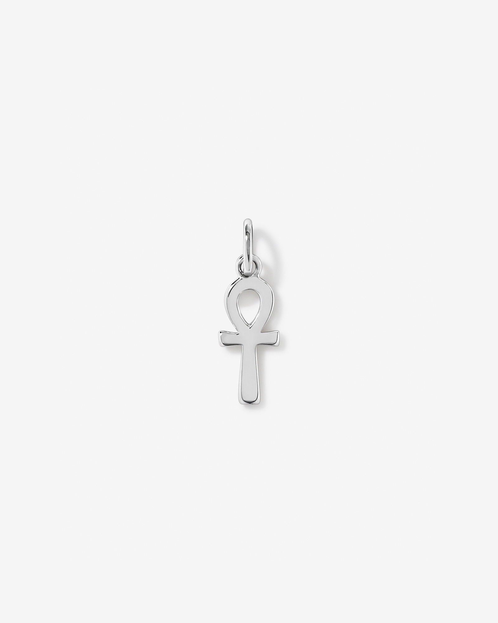 Ankh Pendant with Diamond Accent in Sterling Silver