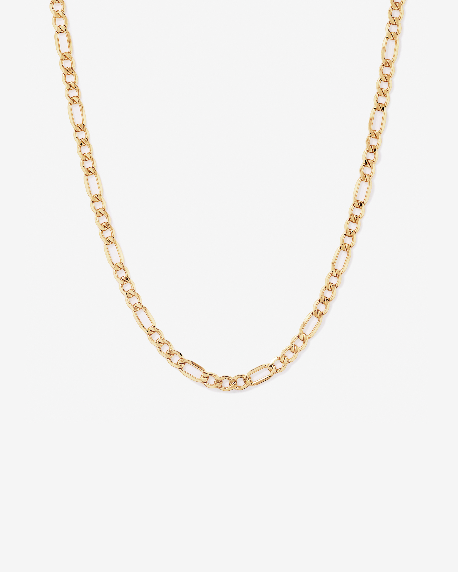50cm (20") Figaro Chain in 18 Karat Yellow Gold Vermeil