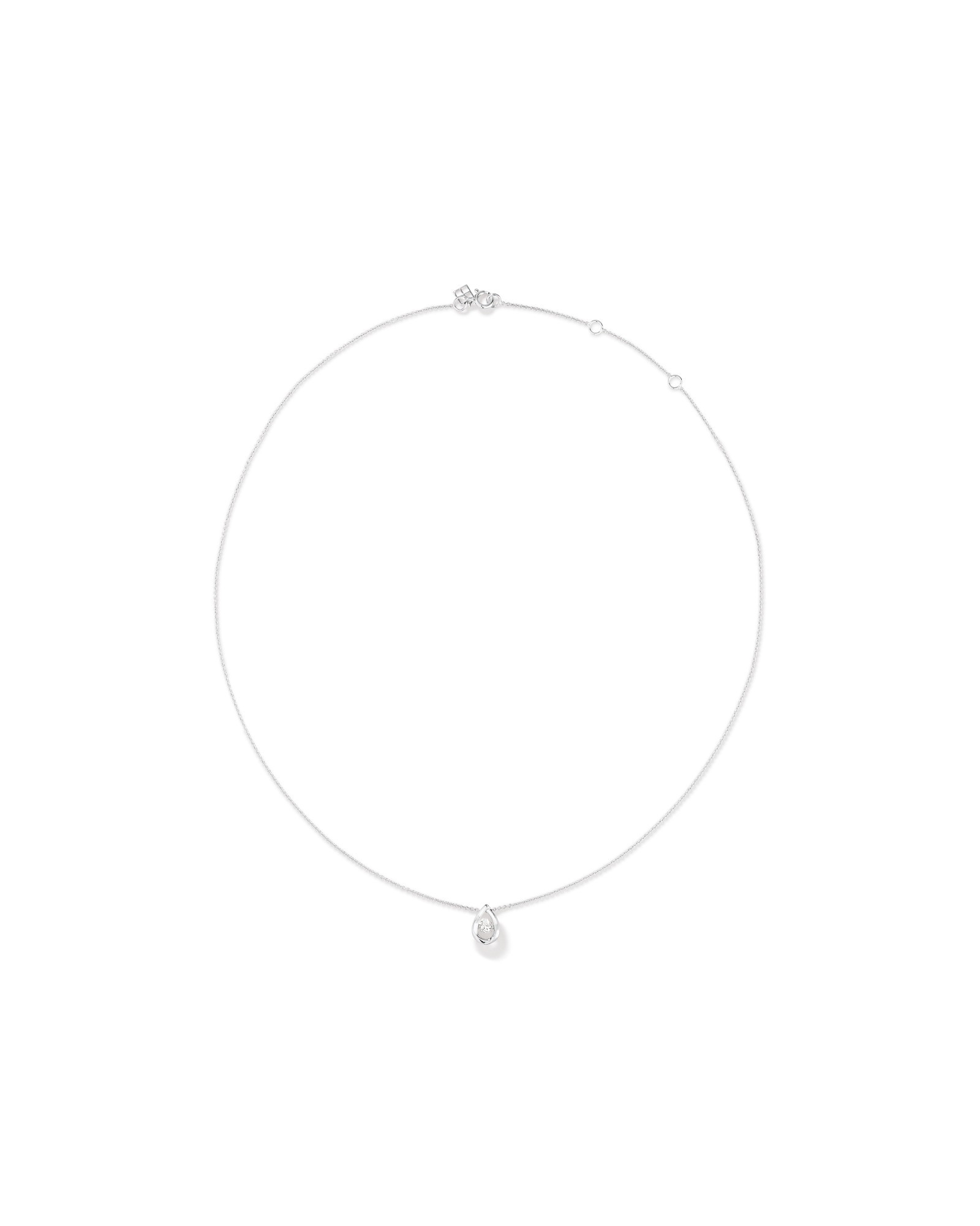 Pendentif poire de laboratoire Lume avec 0,10 carat TW de diamant cultivé en laboratoire en argent sterling