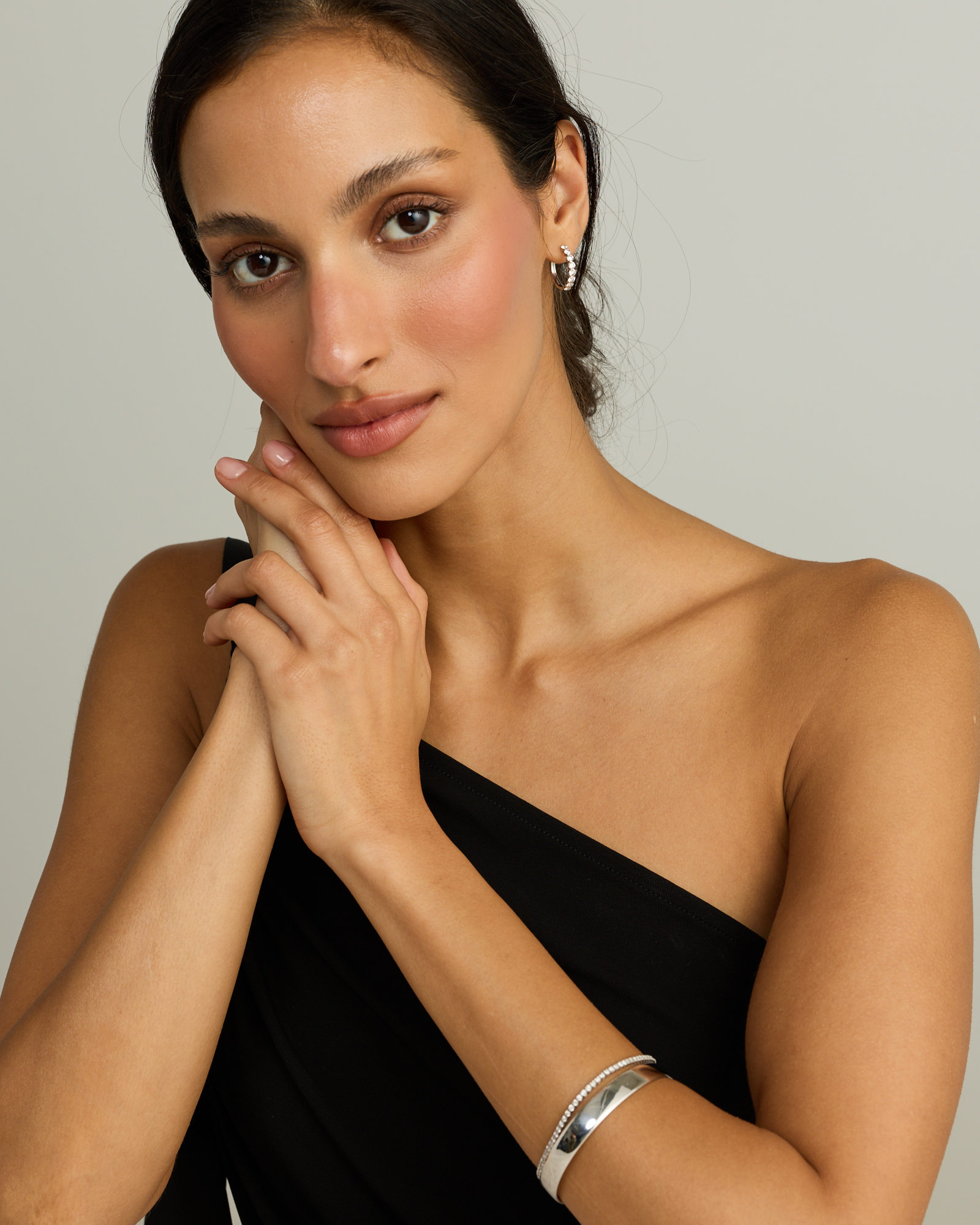 1.60 Carat TW Laboratory-Grown Diamond Hoop Earrings Set in 10kt White Gold